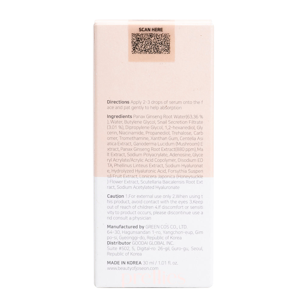 Beauty of Joseon Revive Serum with Ginseng & Snail Mucin - 30ml Anti-Aging Facial Treatment for Glowing Skin - Perfect for Nighttime Skincare Routine