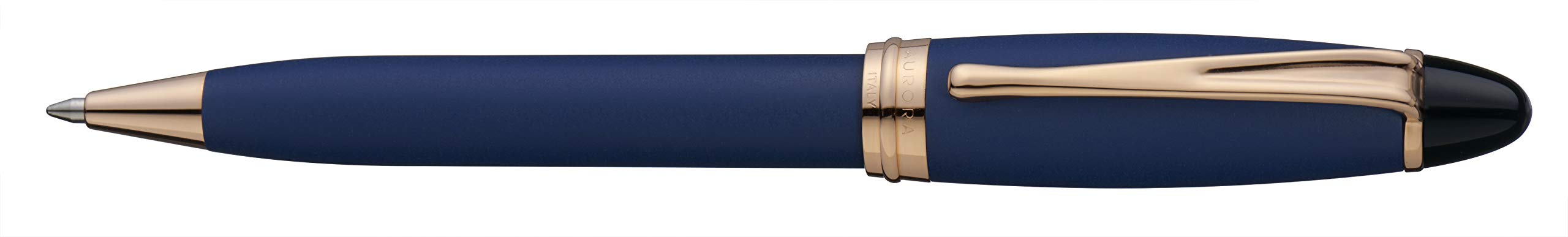Aurora B30-PB Rose Gold Ballpoint Pen - Oil-Based Ink, Satin Finish, Elegant Blue - Perfect for Office, Gifts & Professional Writing