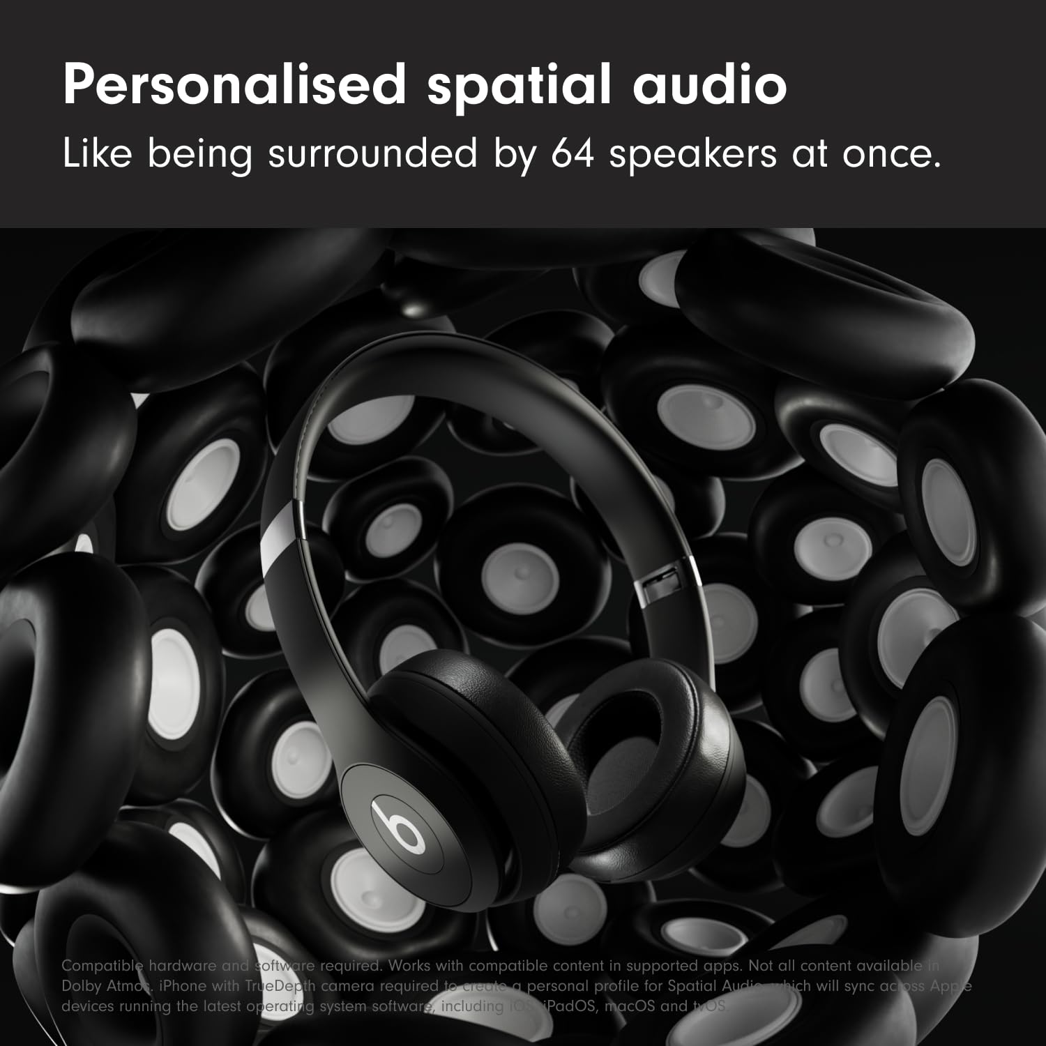 Beats Solo 4 Wireless Bluetooth On-Ear Headphones - 50H Battery, Apple & Android Compatible, Noise Isolation - Matte Black for Workout, Travel & Music Lovers