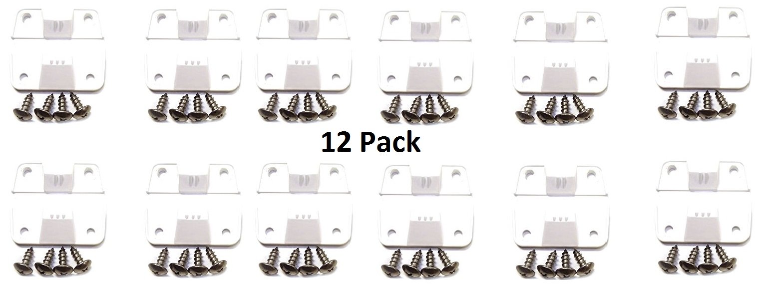 JSP Manufacturing Coleman Cooler Replacement Hinges with Stainless Steel Screws (12-Pack) – Perfect for Repairing Coleman Coolers, Camping Gear, and Outdoor Equipment