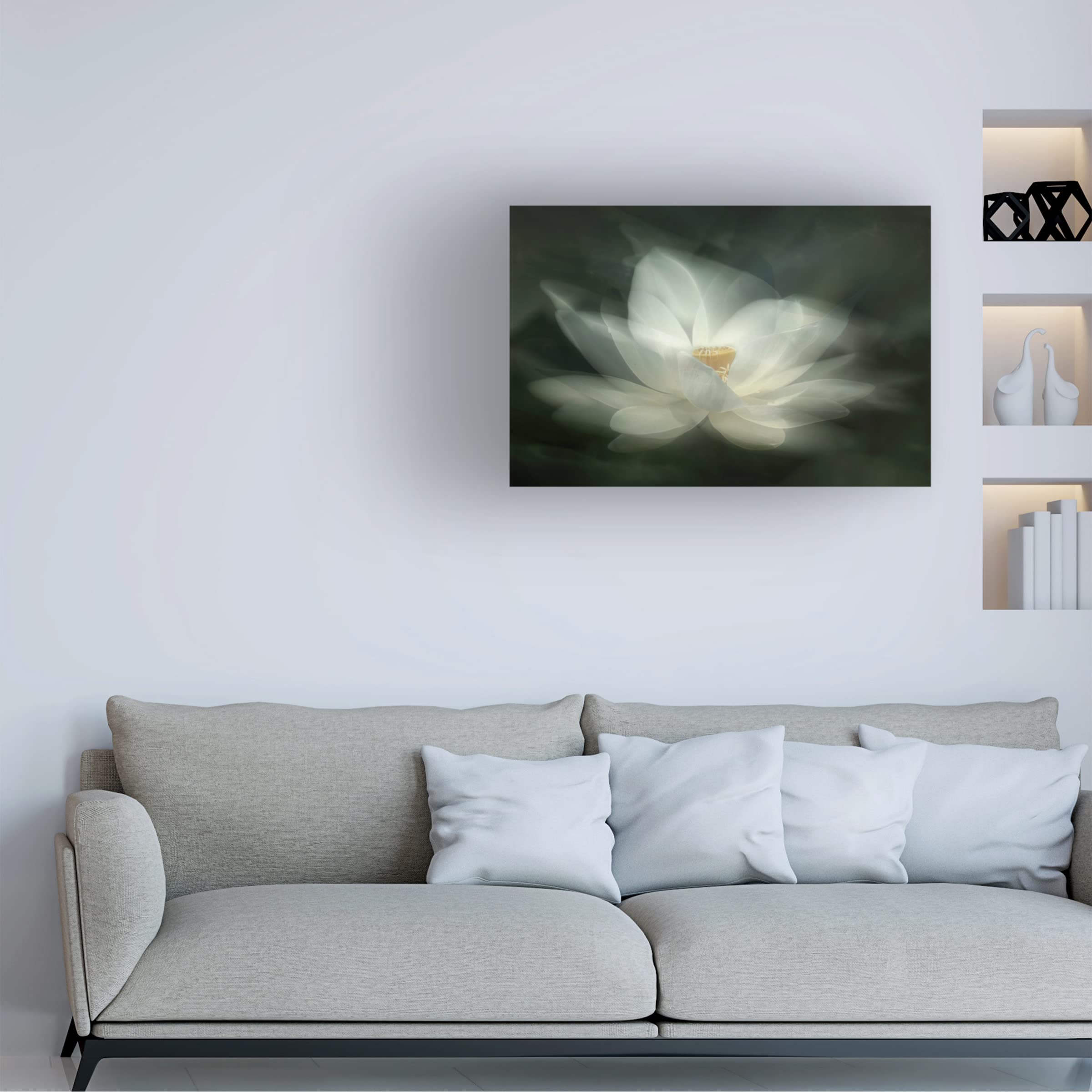 Trademark Fine Art 'Swaying' Canvas Wall Art by Qing Zhao - Elegant Abstract Painting for Living Room, Bedroom & Office Decor