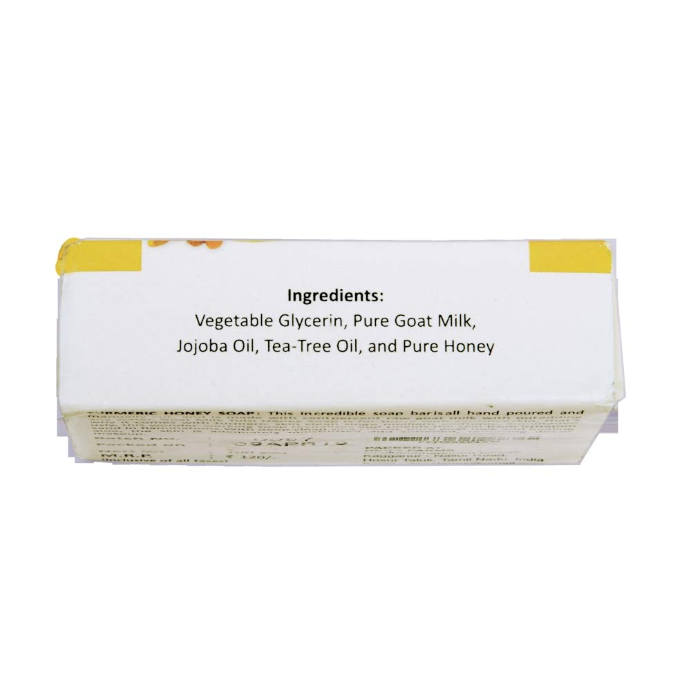 Future Organics Turmeric Honey & Goat Milk Bathing Body Soap - Pack of 2 (100g Each) | 100% Pure Natural Herbal Ingredients | Moisturizing & Exfoliating for Dry Skin | Perfect for Spa Day & Relaxing Bath Time