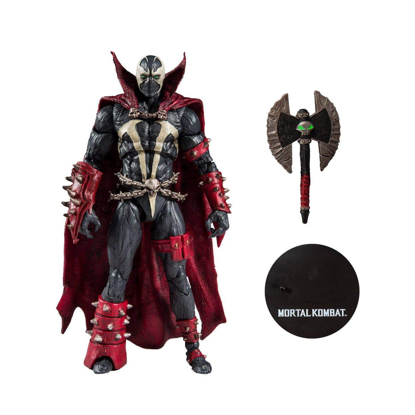 McFarlane Toys Mortal Kombat Spawn Action Figure with Axe - Collectible 7-Inch Articulated Character for Fans & Display - Perfect for Gaming Battles & Shelf Decor