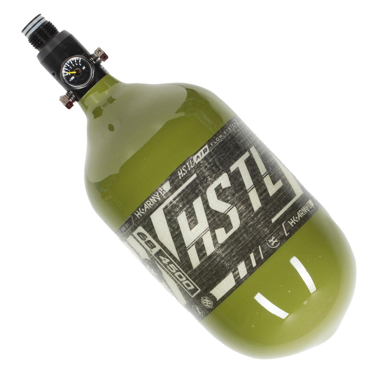 HK Army 68ci 4500psi HPA Paintball Air Tank - High-Strength Carbon Fiber with Olive Finish | Perfect for Tournament Play & Outdoor Paintball Games