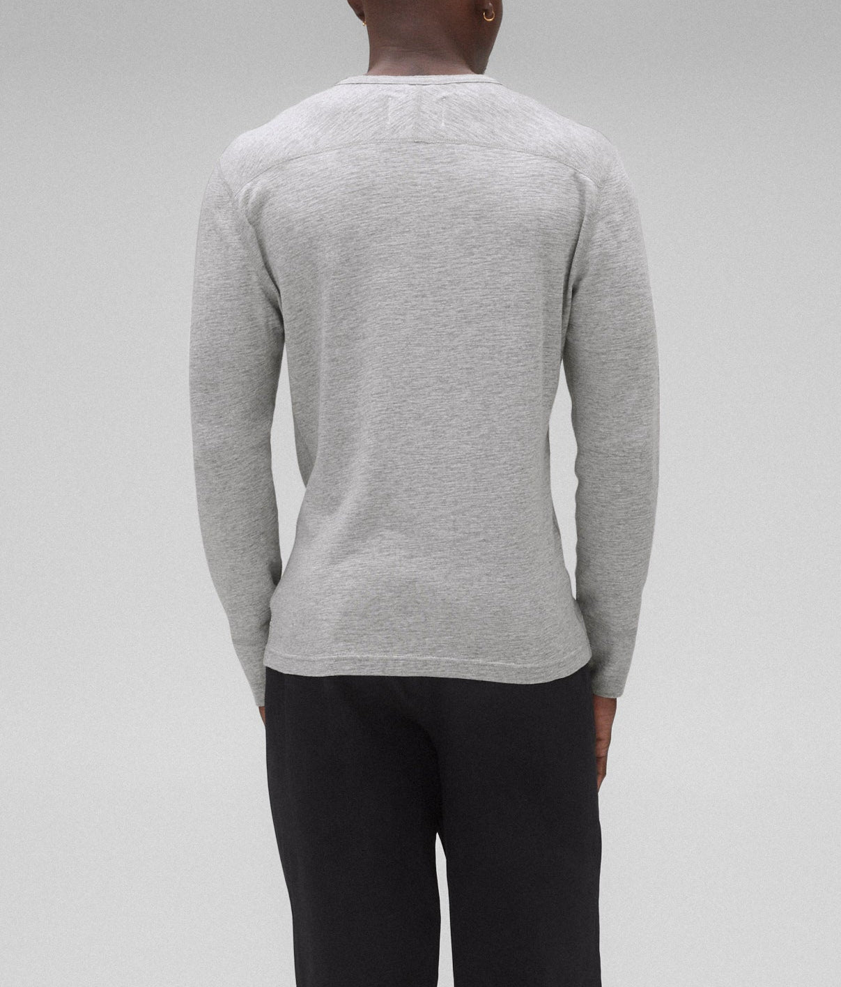 Reigning Champ 1X1 Slub Long Sleeve Henley Shirt for Men - Soft Cotton Crewneck Pullover with Button Placket - Perfect for Casual Wear, Layering & Everyday Comfort