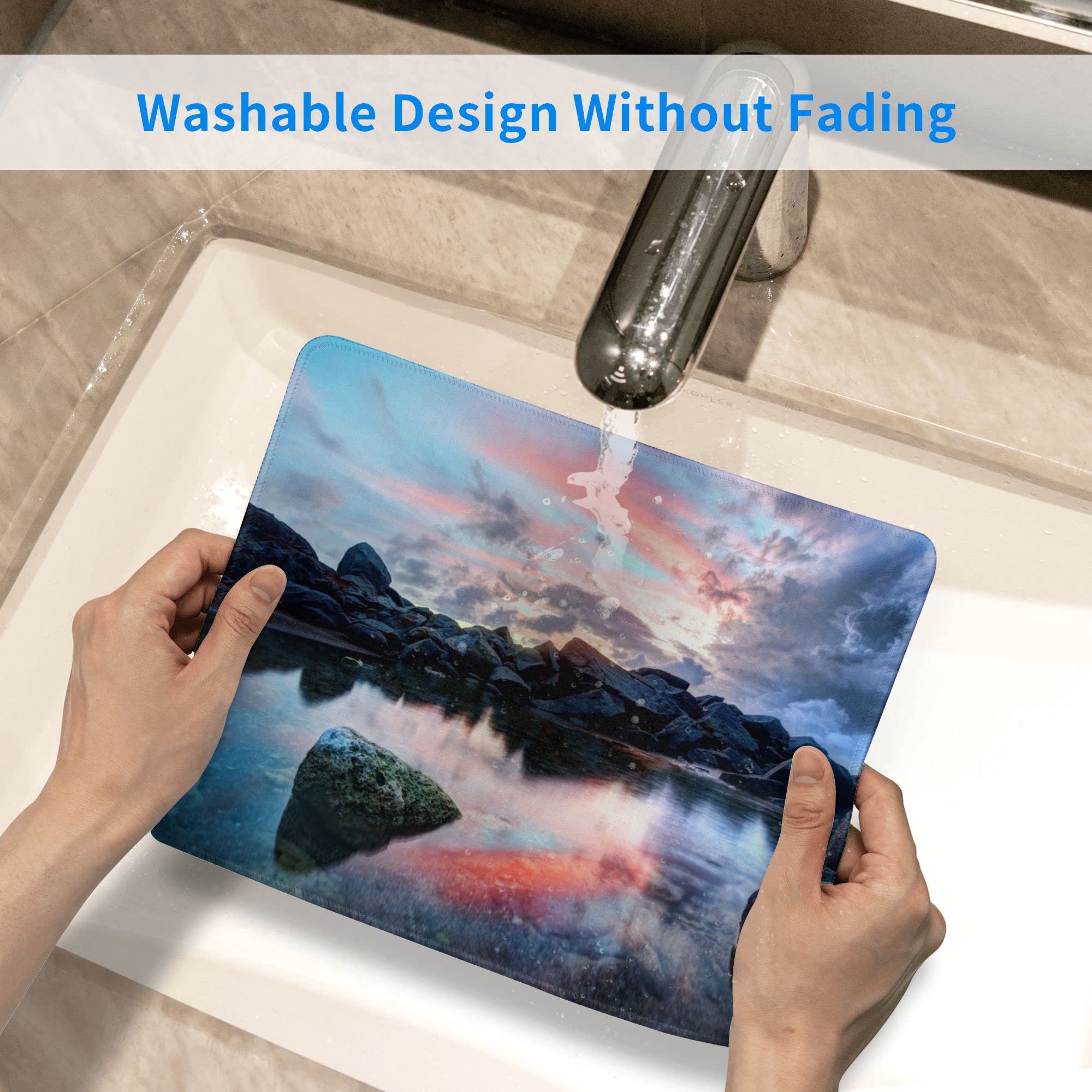 Custom Photo Mouse Pad - Personalized with Your Picture & Text - Non-Slip Rubber Base & Stitched Edge - 12x10 Inch (30x25cm) Desk Mat for Office, Home, Gaming PC & Laptop - Perfect Gift for Gamers & Professionals
