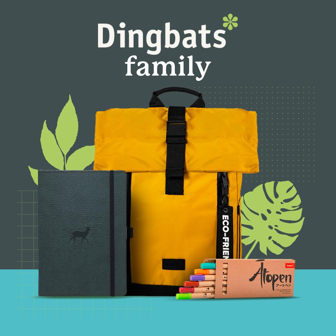 Dingbats* Wildlife Plain Extra Large A4 Notebook - PU Leather Hardcover Journal for Work, Writing & Note Taking - Pocket, Elastic Closure, Pen Holder, Bookmark - Perfect for Office, School & Travel Use