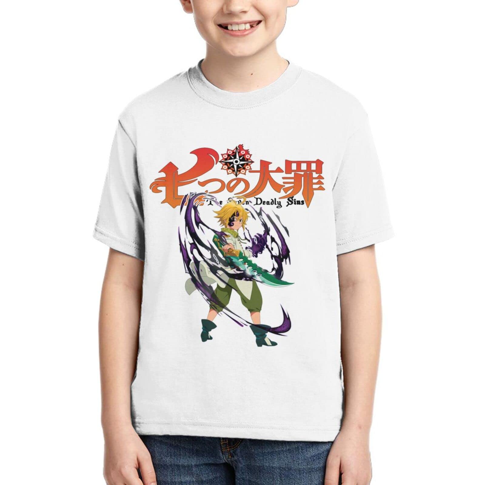 Seven Deadly Sins Anime Meliodas T-Shirt for Men - Casual Round Neck Short Sleeve Tee | Perfect for Summer Wear, Cosplay, and Anime Conventions