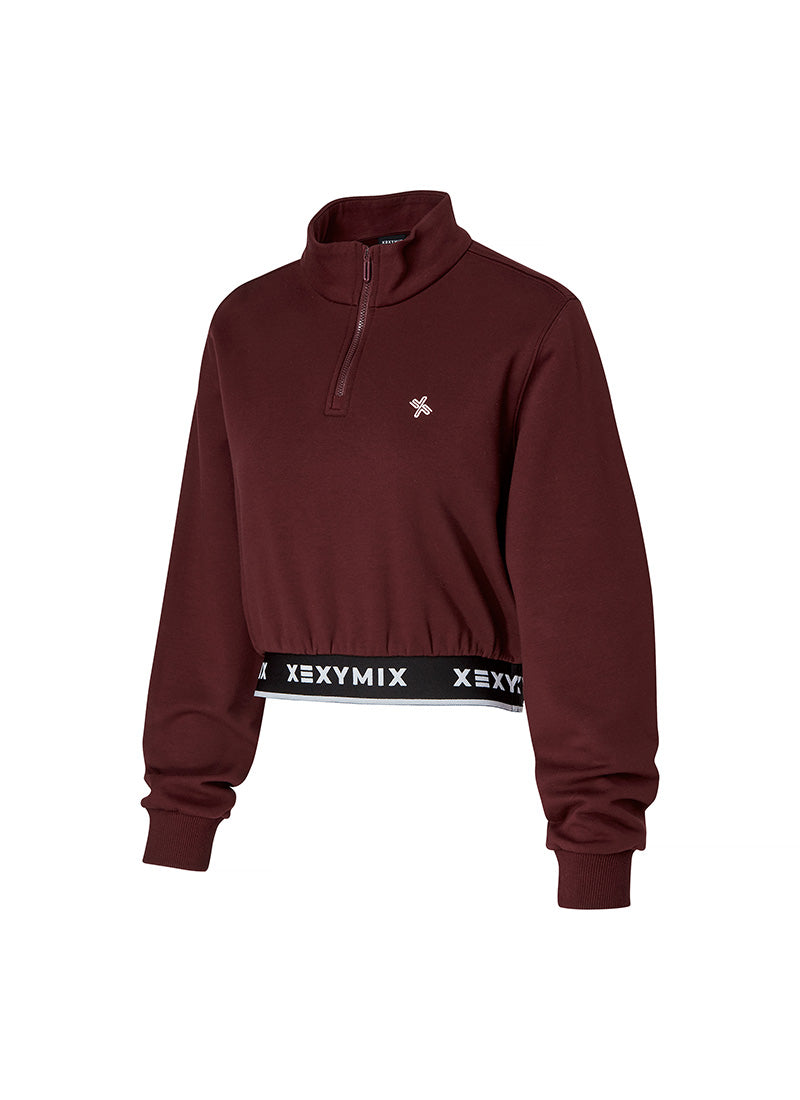 Logo Point Warm Crop Sweatshirt for Women - Cozy Fleece Pullover with Stylish Design - Perfect for Casual Outfits, Gym Wear & Street Fashion