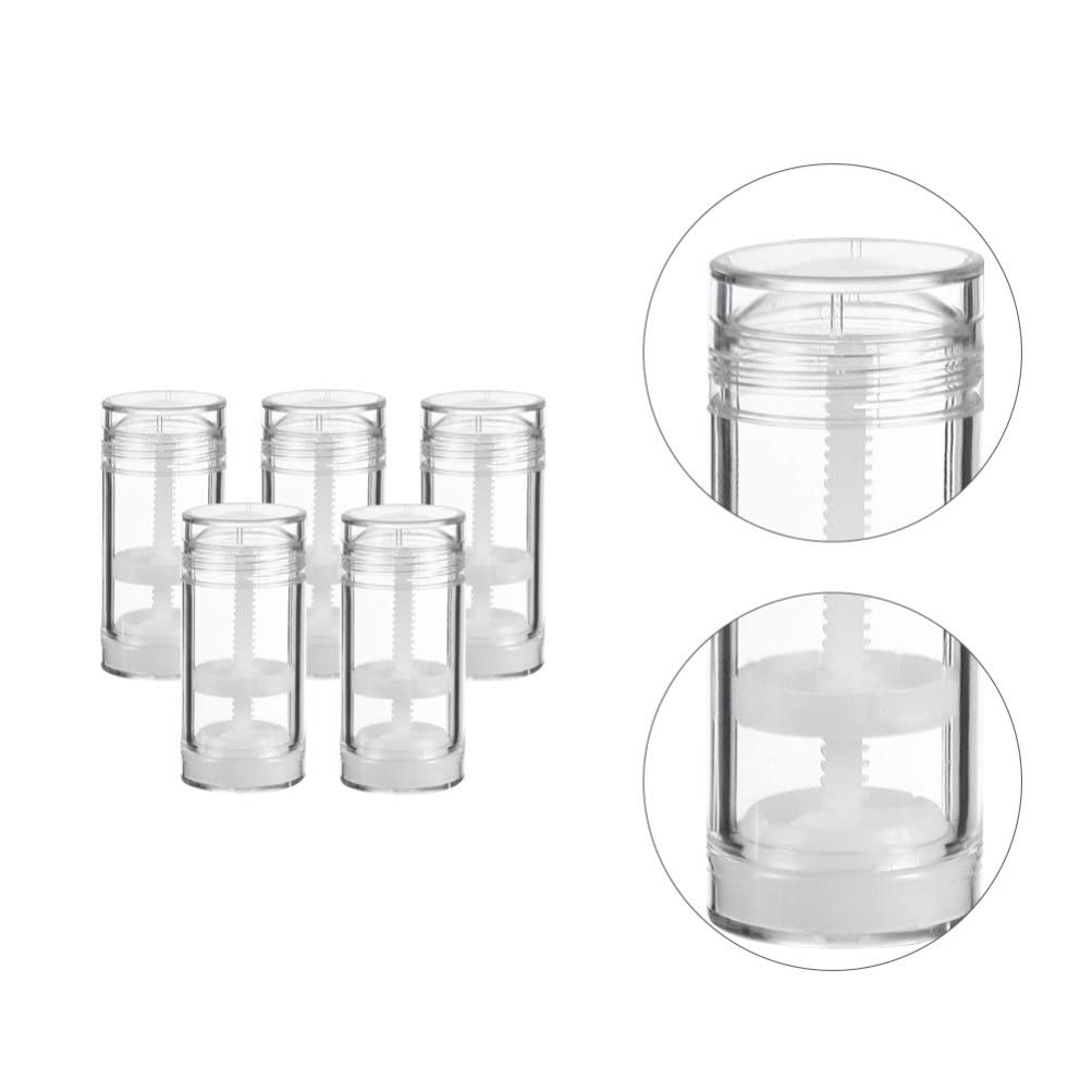 GLEAVI 5-Pack Empty Plastic Cream Bottles with Lids - Small Cosmetic Containers for DIY Lotions, Salves & Travel-Sized Toiletries - Perfect for Homemade Skincare, Essential Oils & Beauty Product Packaging