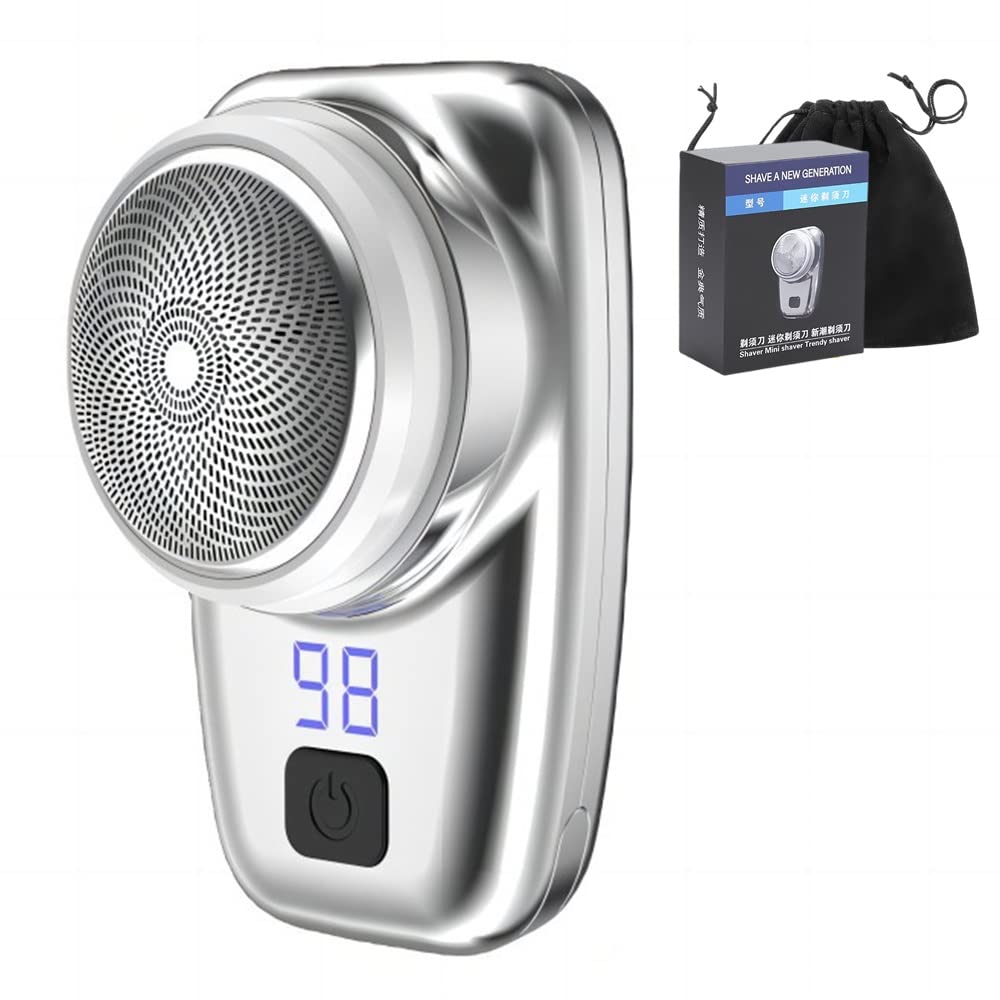 Best Portable Electric Shaver for Men - USB Rechargeable Wet/Dry Mini Shaver - Compact Travel & Car Shaving Kit - Perfect for Business Trips, Gym Bags & Quick Touch-Ups