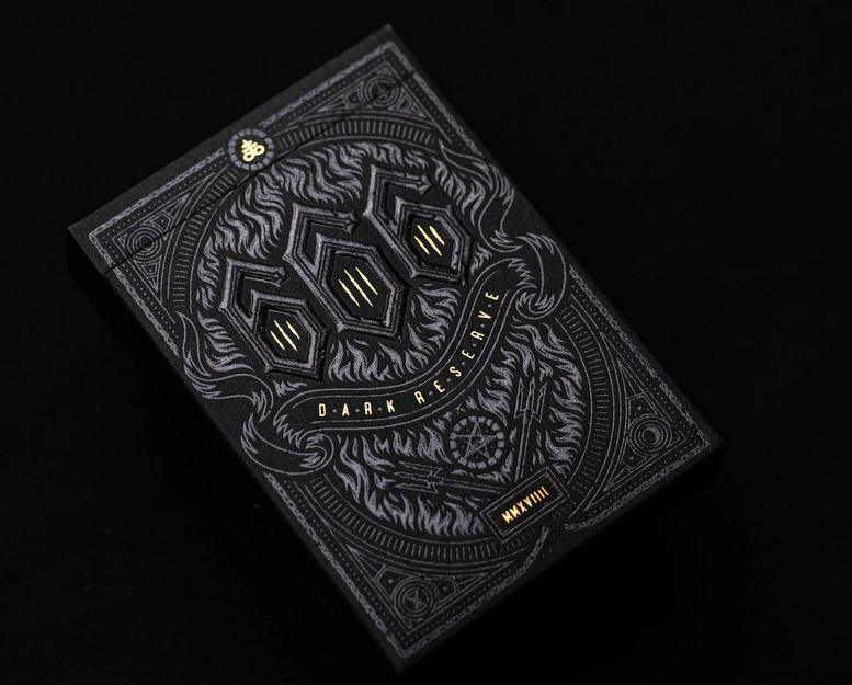 Premium 666 Dark Reserves Gold Foil Playing Cards - Luxury Poker Deck for Magic Tricks, Cardistry & Casino Night Games