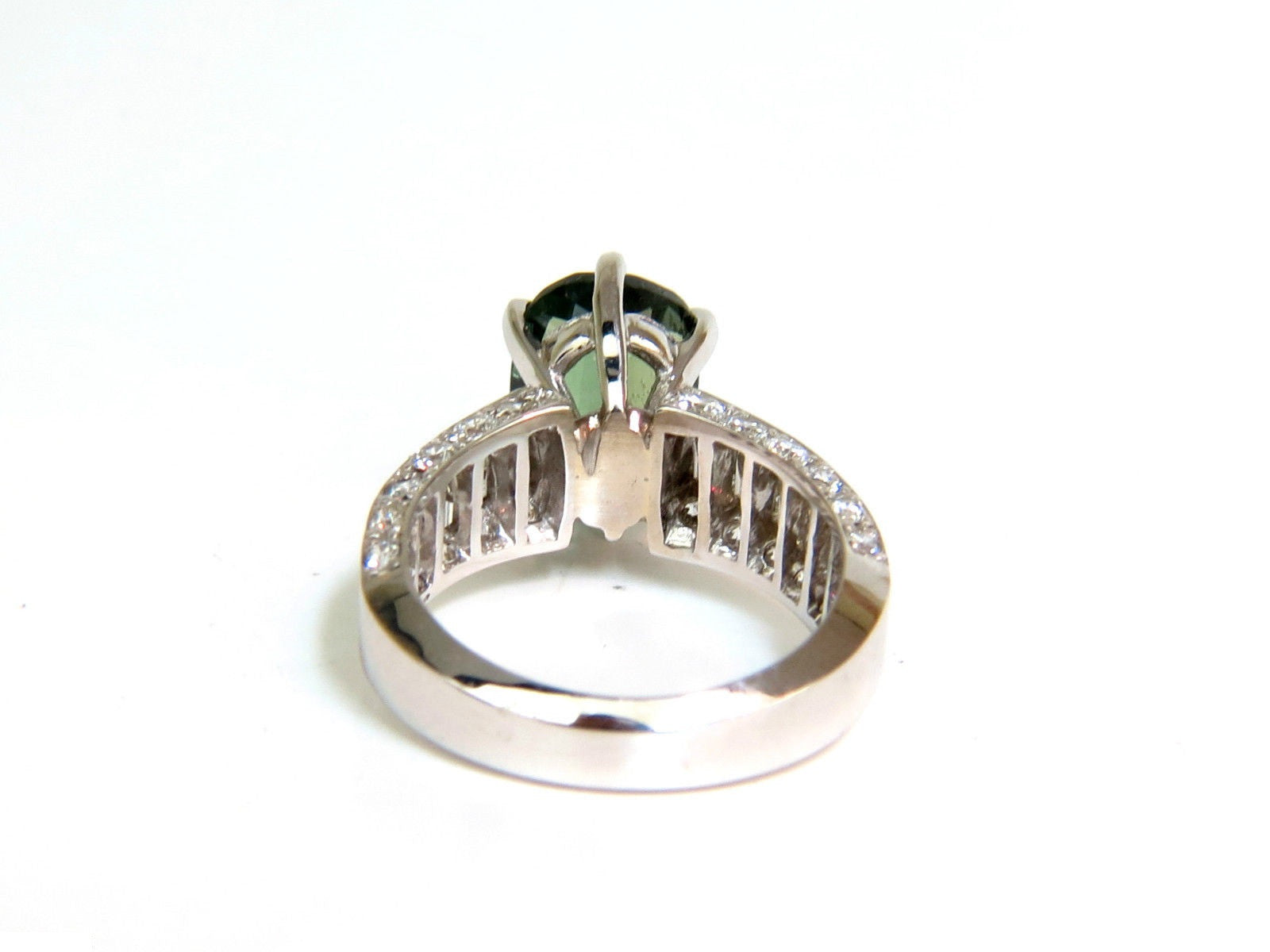 7.60CT Natural GIA Certified Green Chrysoberyl Diamond Ring for Women - Elegant Engagement, Wedding & Anniversary Jewelry Gift