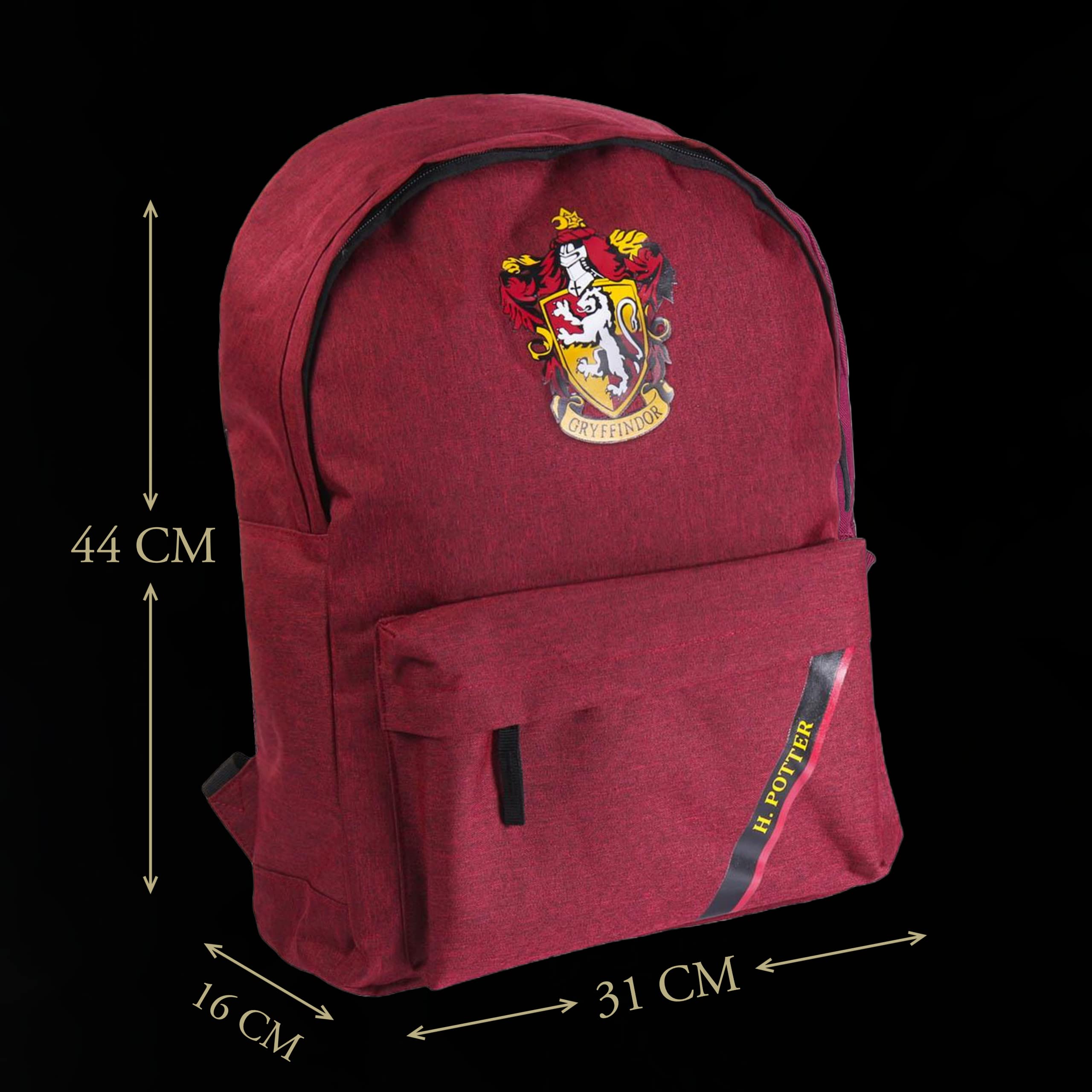 Harry Potter Gryffindor Backpack for School & Travel - Boys & Teens Laptop Backpack with Adjustable Straps - Perfect Gift for Harry Potter Fans, Cosplay & Daily Use