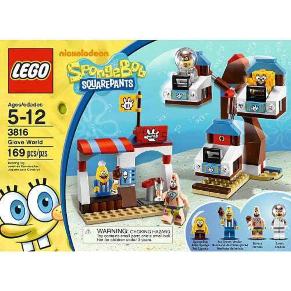 LEGO Spongebob Squarepants 3816 Glove World Building Kit - Fun SpongeBob Toy Set for Kids & Collectors - Creative Play for Birthday Gifts & Home Decoration