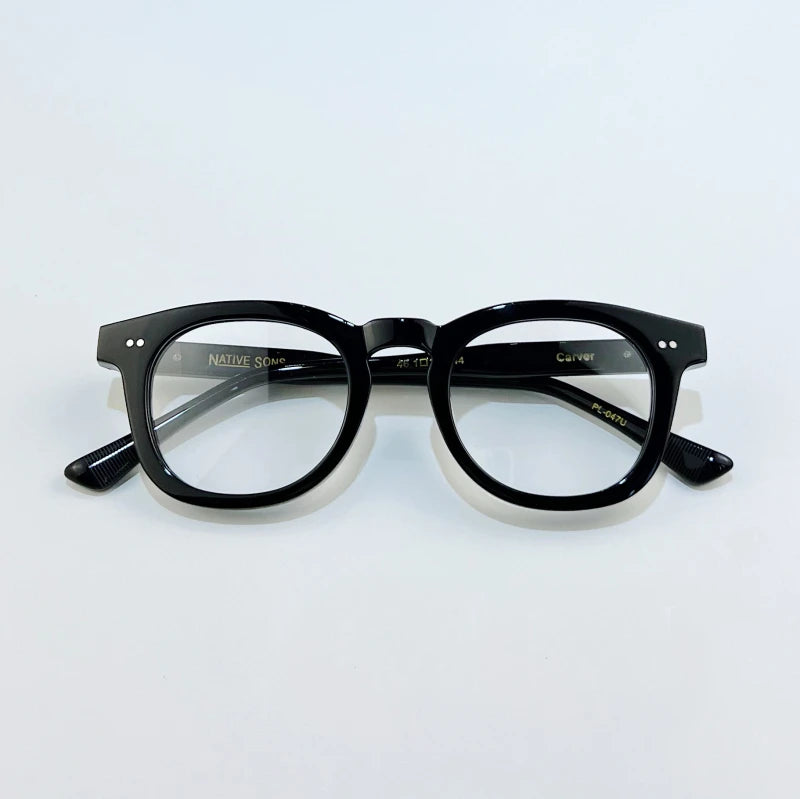 Stylish Black Acetate Unisex Oval Full Rim Eyeglasses BM031 - Perfect for Reading, Work & Fashion Accessories