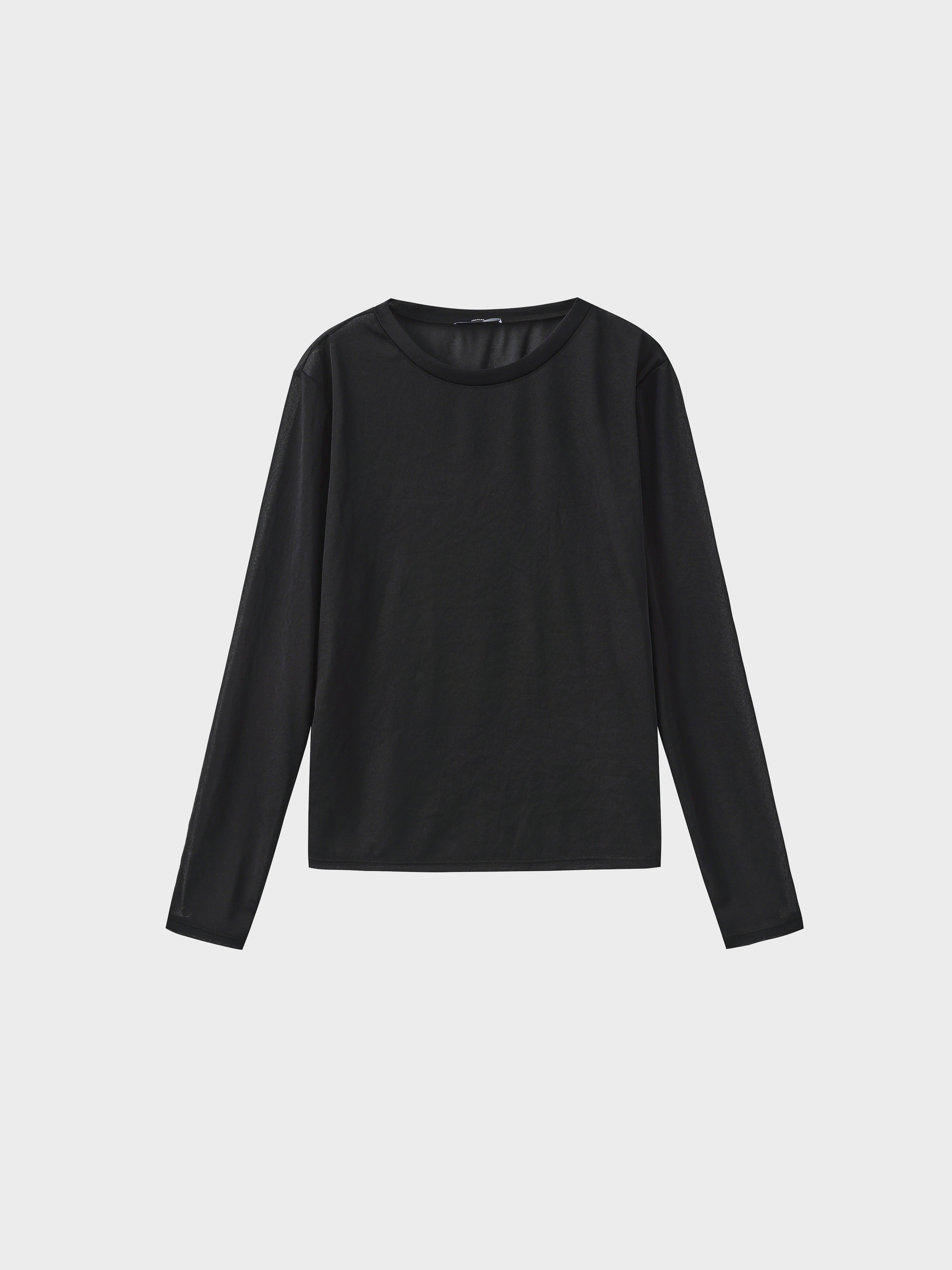 Sheer Mock Neck Top for Women - Elegant Long Sleeve Blouse for Casual Wear, Office, Date Night & Layering