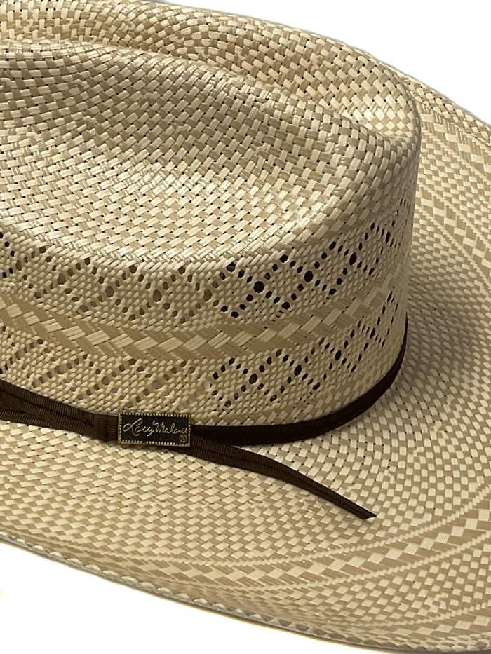Larry Mahan MSL342COWX4414 10X Cowboy Straw Hat - Ivory Tan Western Hat for Men - Perfect for Rodeo, Ranch Work & Outdoor Adventures