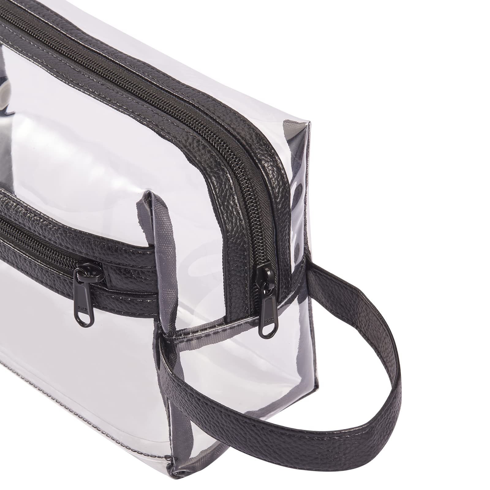 HAOGUAGUA Clear TSA Approved Quart Size Toiletry Bag - Travel Makeup Cosmetic Organizer for Women & Men | Airline Compliant Carry-On Essentials | Perfect for Airport Security & Weekend Getaways