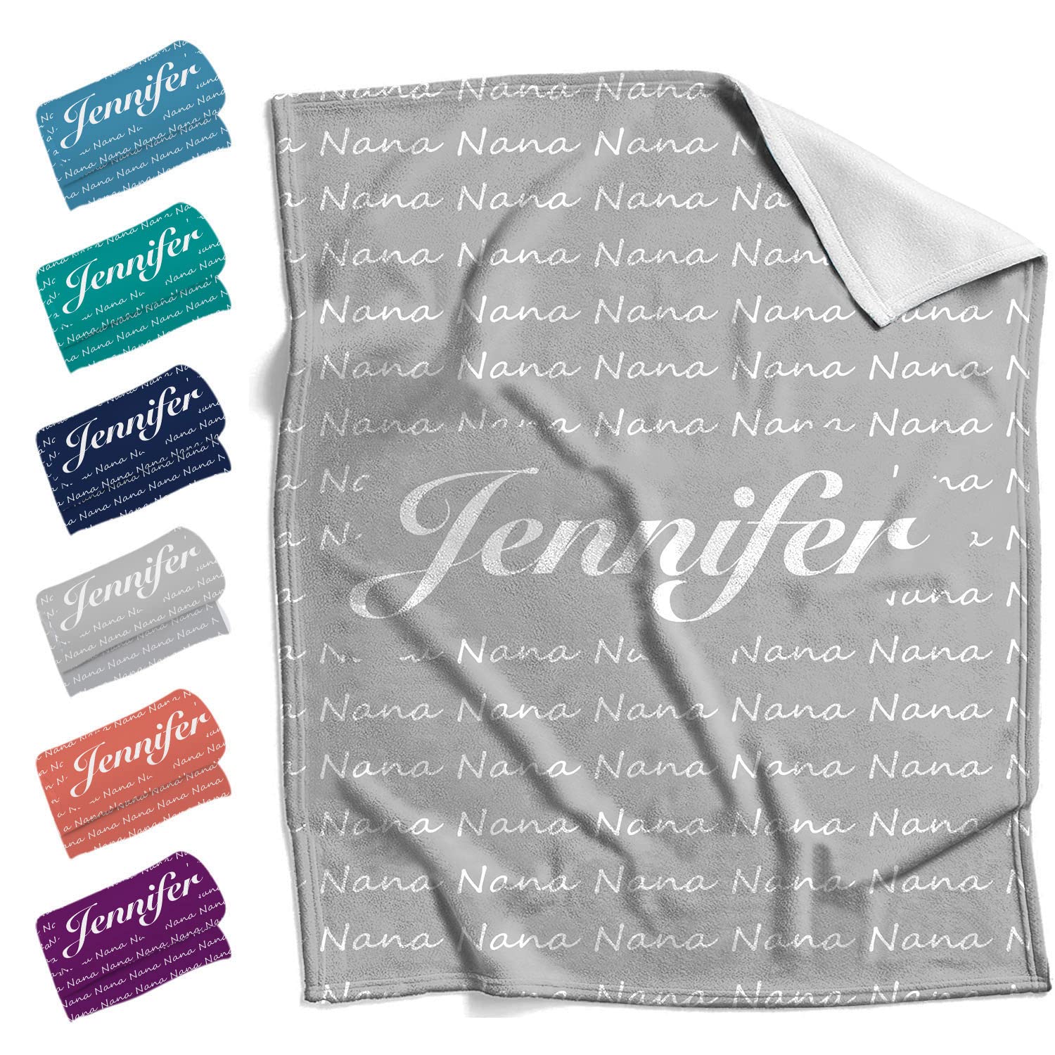 Custom Baby Blankets with Names - Personalized Baby Girl & Boy Swaddle Blankets, Monogrammed Newborn & Toddler Gifts for Baby Showers, Christmas | Soft Nursery Essentials for Cuddling, Swaddling & Photo Props