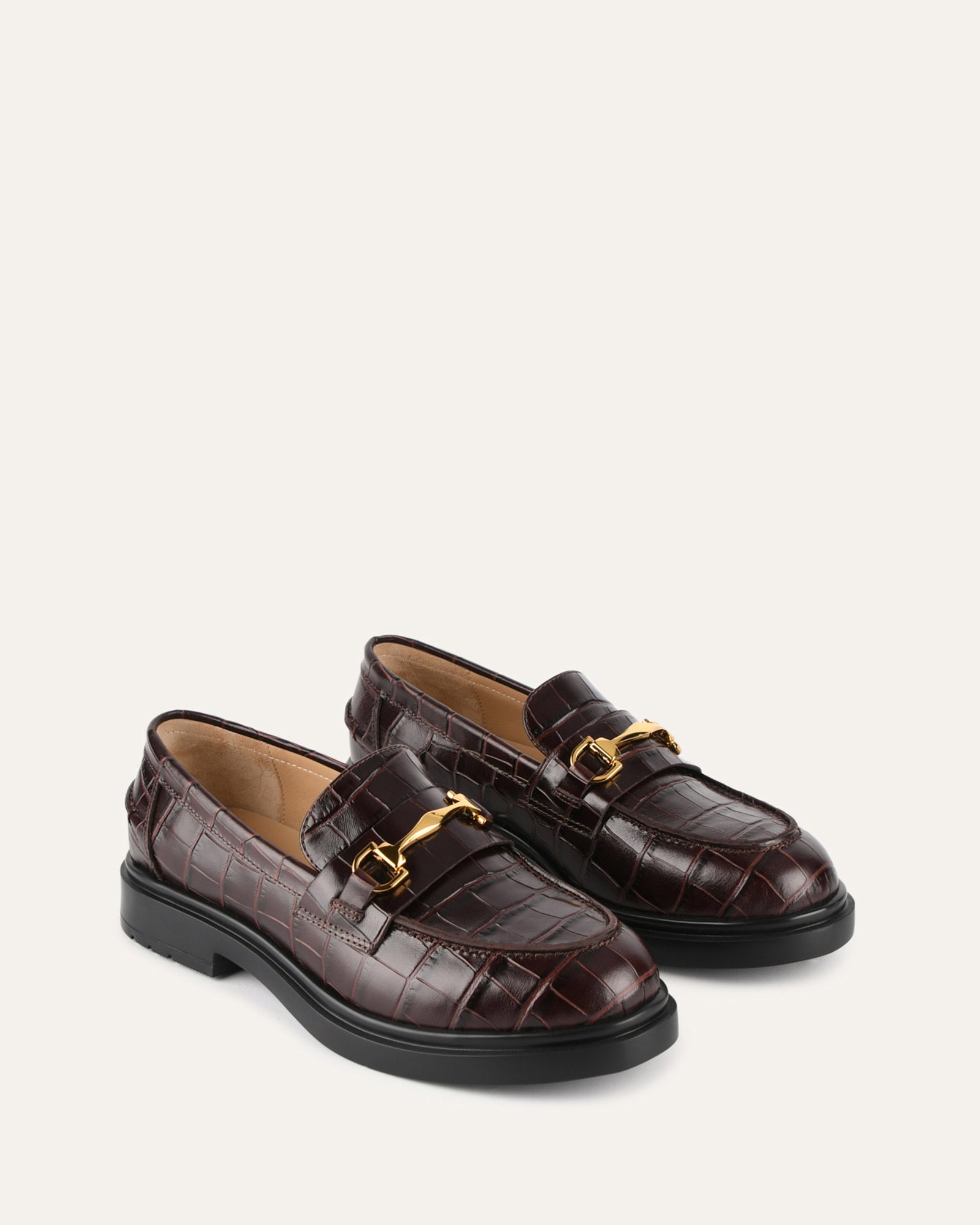 Julio Genuine Leather Loafers for Men - Chocolate Brown Crocodile Embossed Slip-On Shoes - Comfortable & Stylish for Business, Casual, and Office Wear