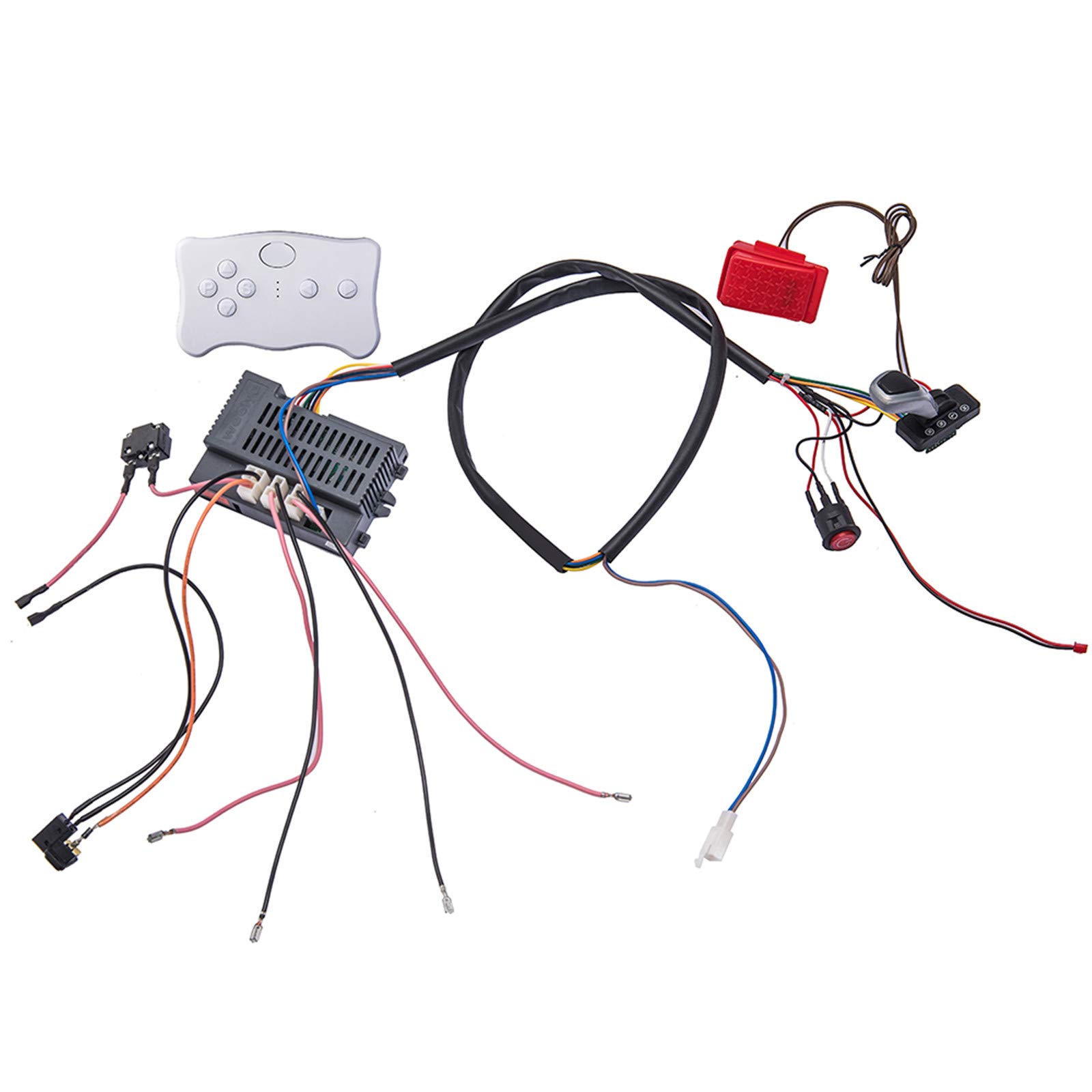 12V Kids Electric Car DIY Modification Kit - 2.4G Bluetooth Remote Control & Receiver Wires Switch Set | Upgrade Accessories for Children's Ride-On Toys | Perfect for Home Playgrounds & Outdoor Adventures