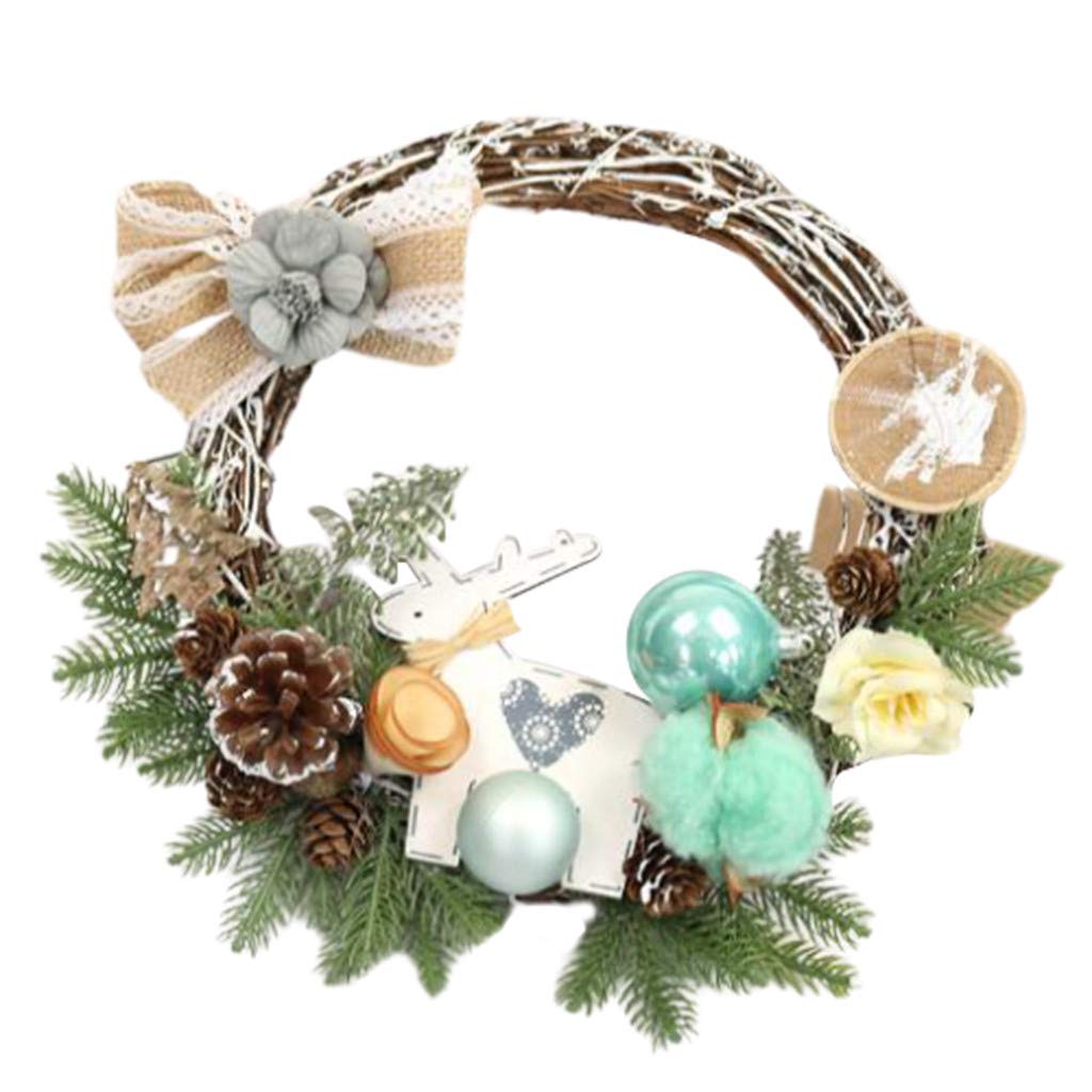 Autumn Maple Leaf Wreath - Berry Door Decor for Christmas & Home