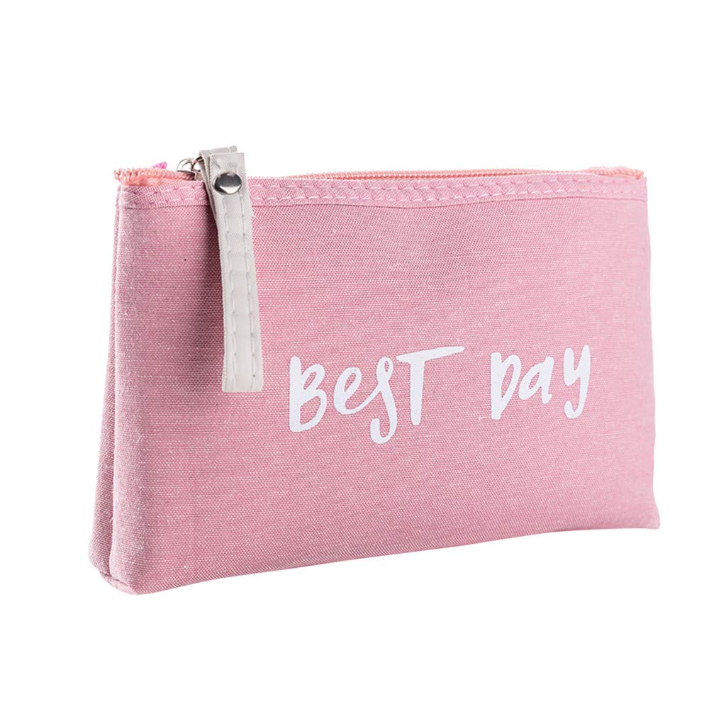 Best Women's Letter Zipper Cosmetic Bag - Fashionable Coin Purse & Wallet Organizer for Makeup, Travel, and Everyday Use