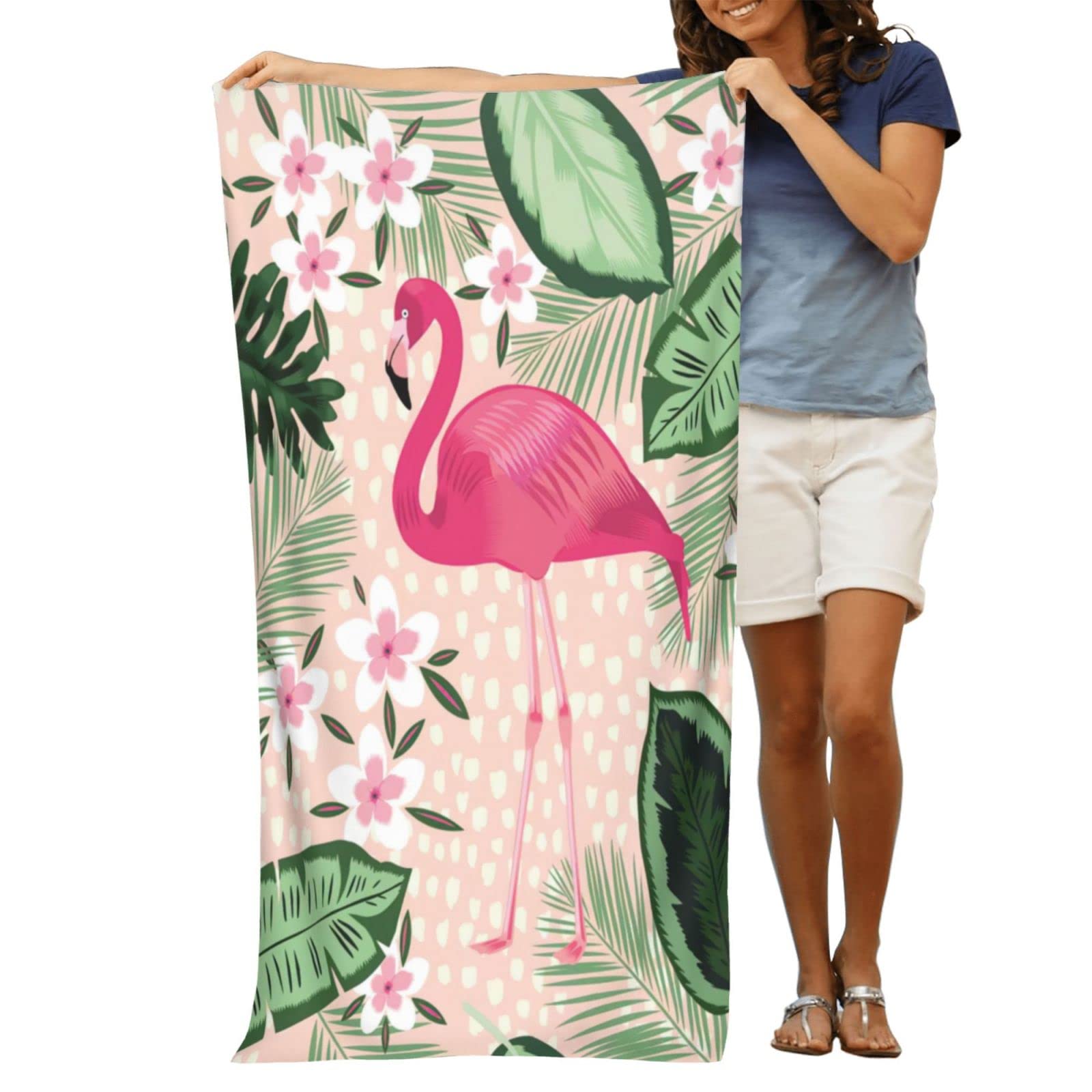 **Premium Flamingo Beach Towel for Women - Extra Large 30