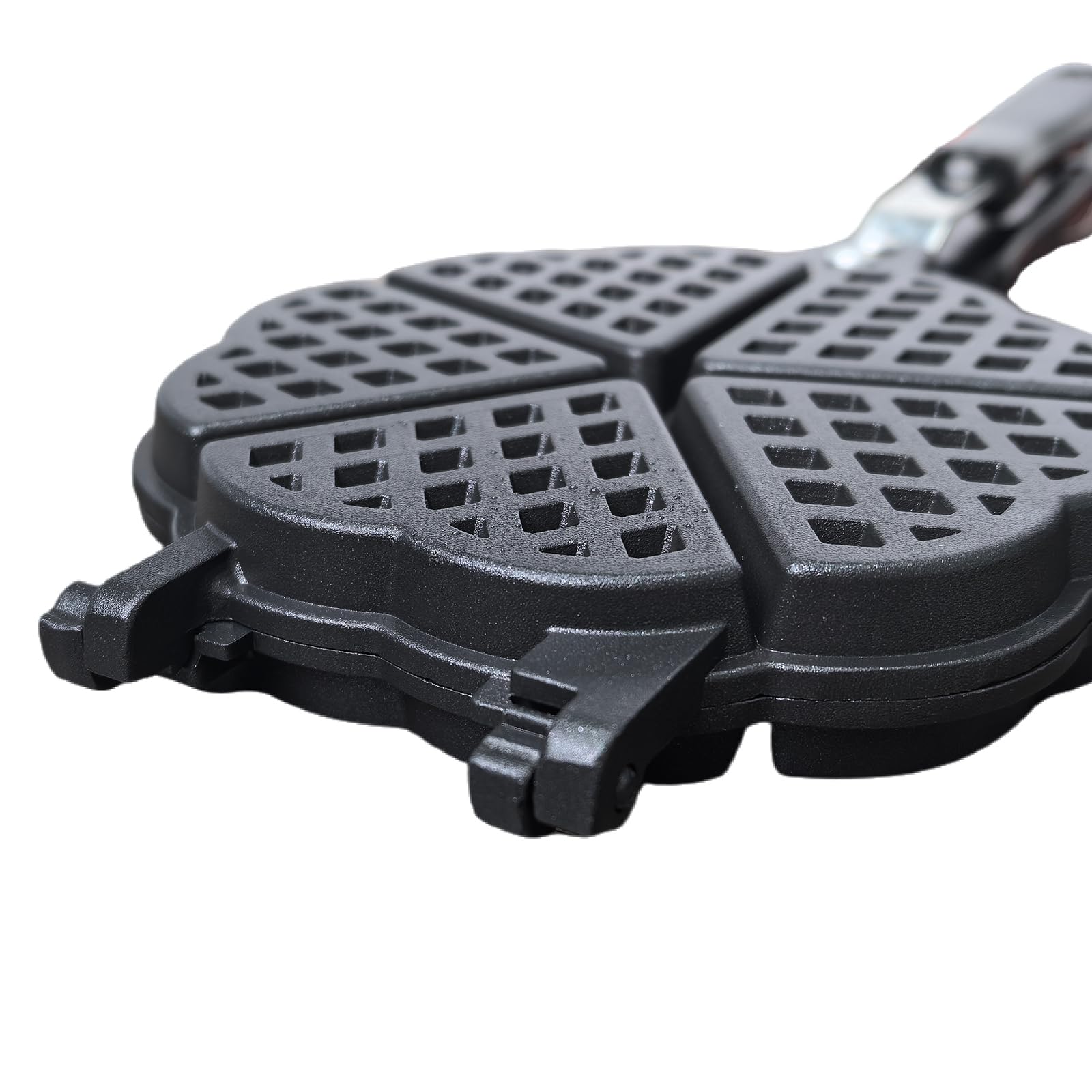 Heart Shaped Waffle Maker - 2.5 Inch Mini Cast Aluminum Waffle Pan for Valentine's Day Breakfast, Romantic Dates & Sweetheart Gifts - Perfect for Couples, Anniversaries and Special Occasions