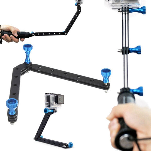 MaximalPower CNC Aluminum Selfie Stick for GoPro - Heavy Duty Tripod Mount with 3 Stainless Steel Screws - Perfect for Vlogging, Travel & Outdoor Adventures