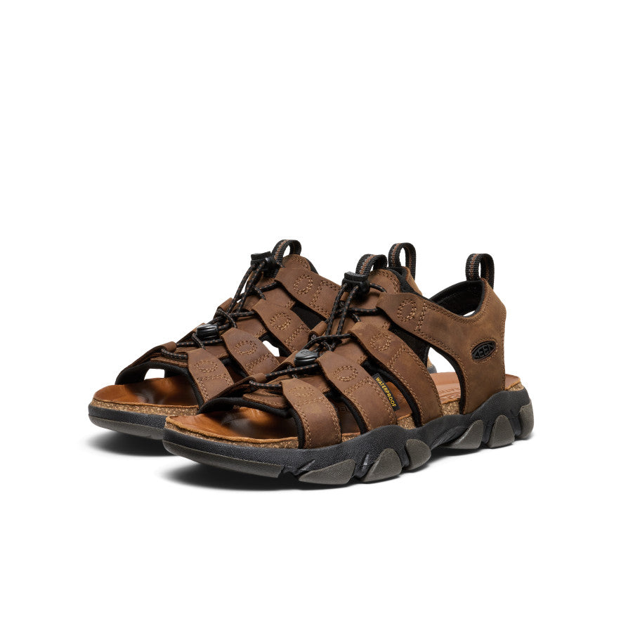 Men's Daytona II Sandal - Premium Bison Leather & Black Color | Comfortable Outdoor Hiking, Beach & Casual Walking Sandals for Men