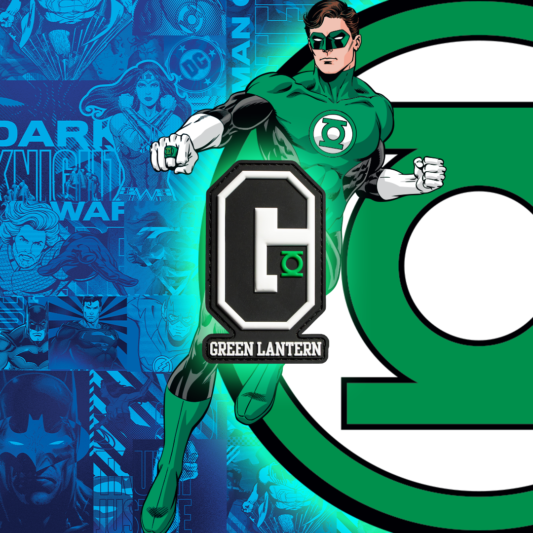 Green Lantern G Patch - Embroidered Superhero Logo Iron-On Patch for Cosplay, Jackets & Backpacks | DC Comics Merchandise for Fans & Collectors