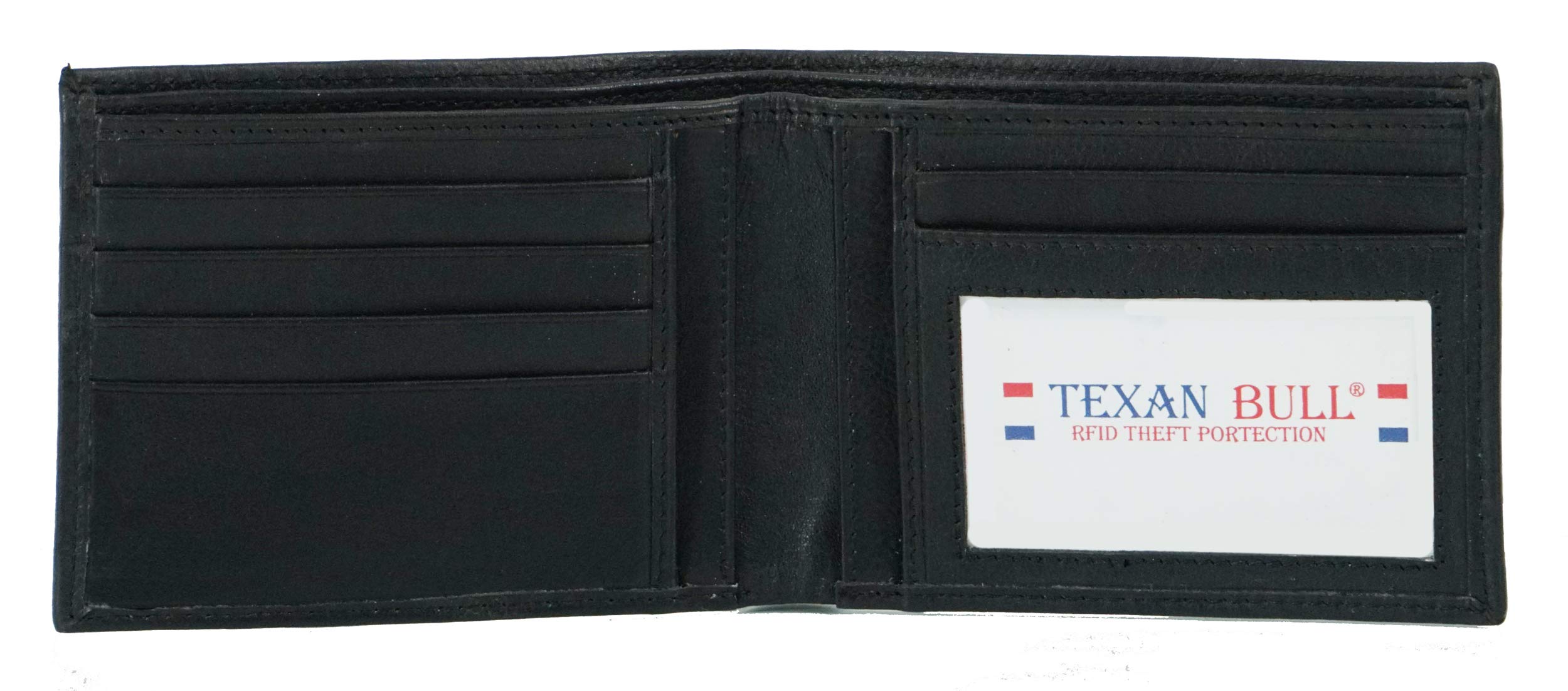Slim RFID Blocking Bifold Wallet for Men - Secure & Stylish Black Leather Wallet - Perfect for Everyday Use, Travel & Business