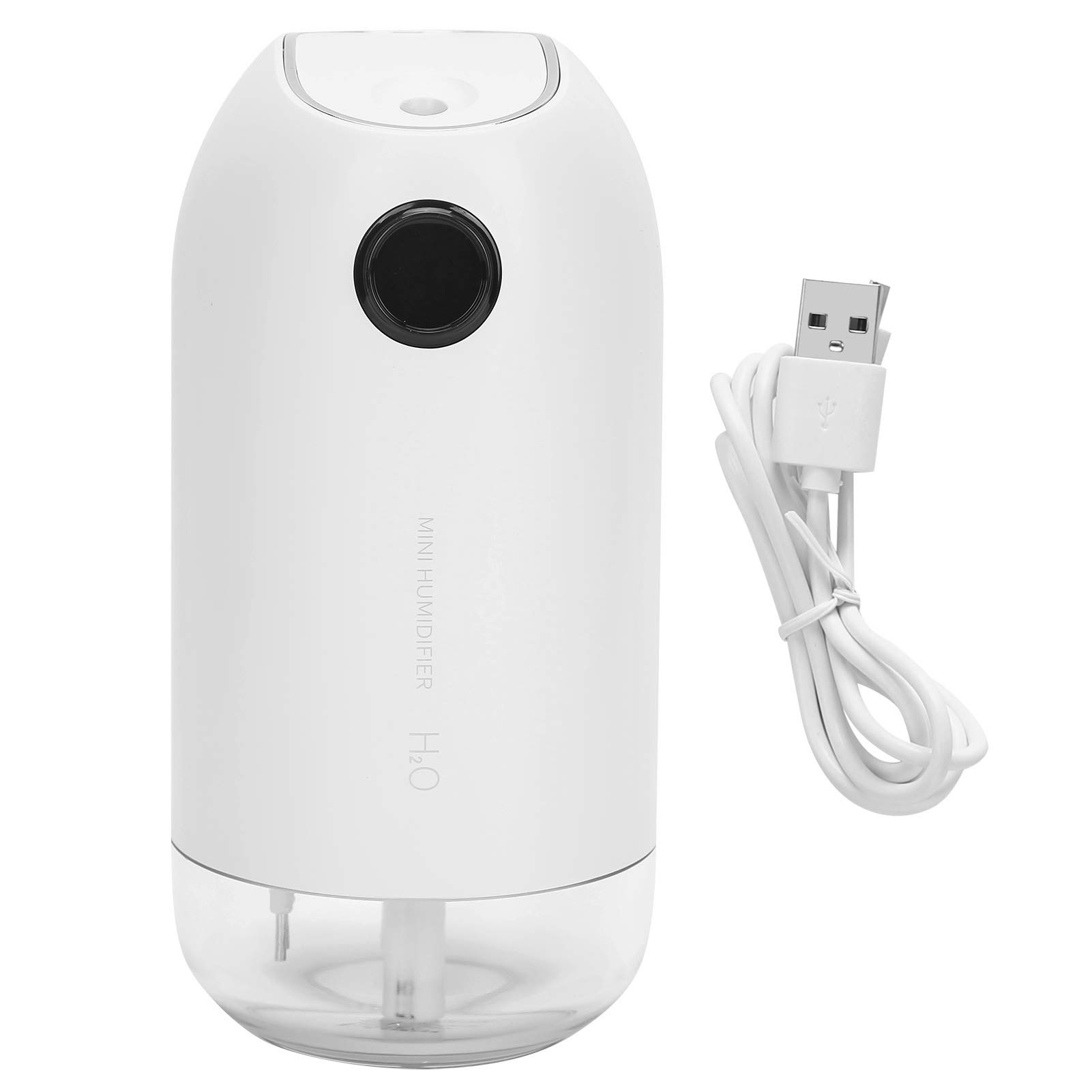 Portable USB Rechargeable Mini Air Humidifier - WNSC Compact Mist Fogger Maker for Home, Office & Car | Quiet Operation, White | Perfect for Dry Air Relief in Bedrooms, Nurseries & Workspaces