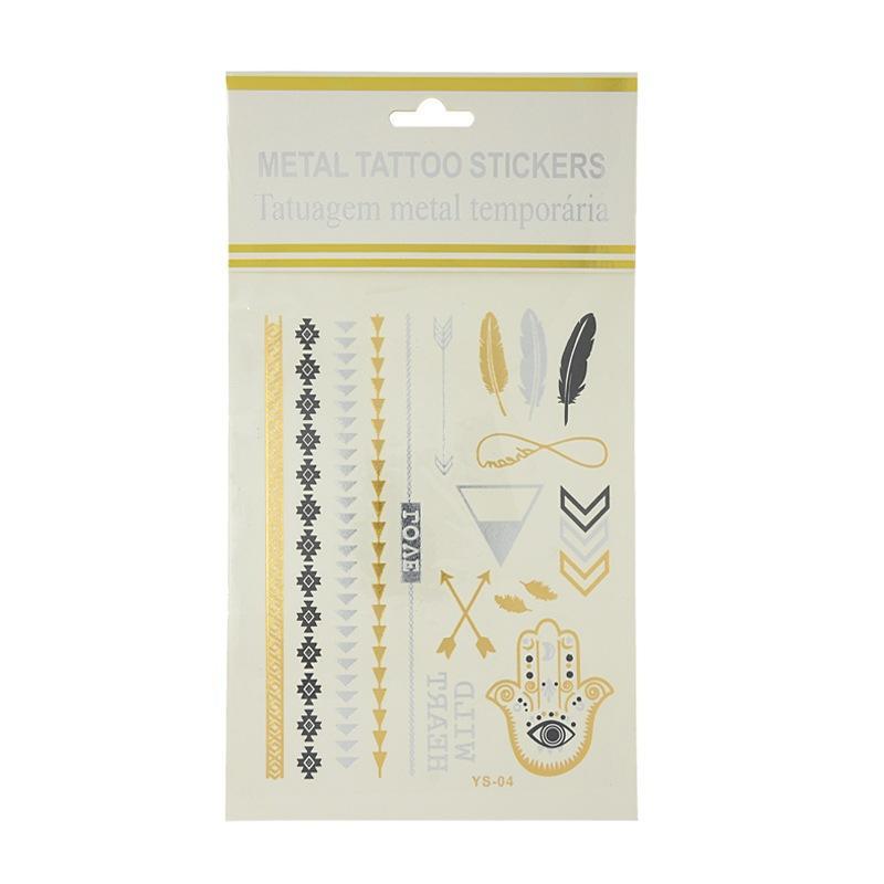 Metallic Temporary Tattoos for Women & Men - Shimmering Body Art Stickers for Parties, Festivals & Cosplay - Waterproof & Long Lasting