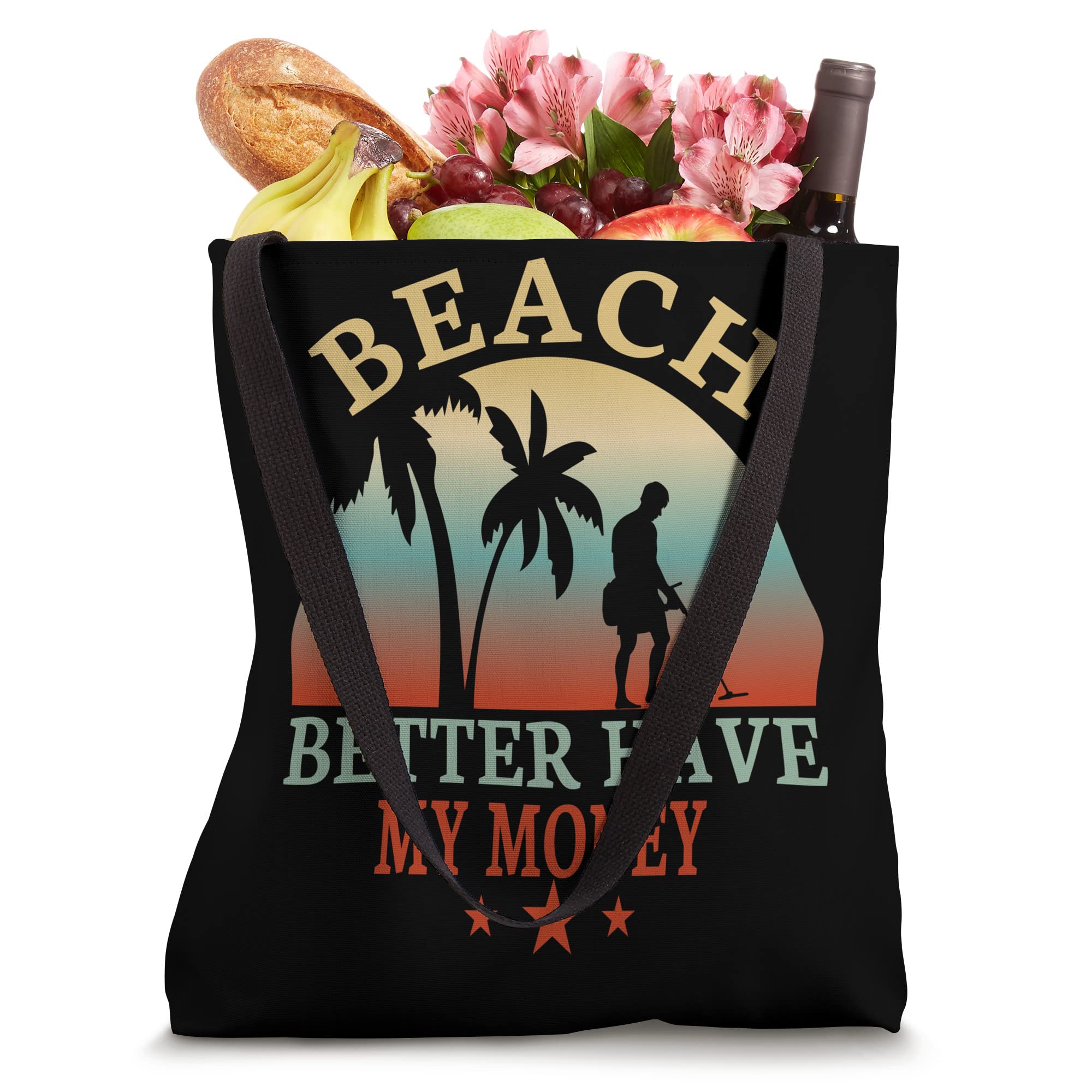 Stylish Beach Tote Bag for Women - Funny 'Beach Detecting Beach Better Have My Money' Design - Perfect for Summer Vacations, Pool Parties & Beach Trips