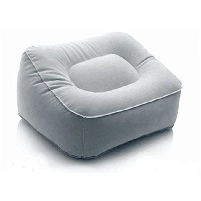 YAGVIZ Inflatable Foot Rest Pillow for Travel - Portable PVC Foot Rest Cushion for Airplane, Train, Car & Kids Bed - Perfect for Massage, Relaxation & Comfort During Long Trips