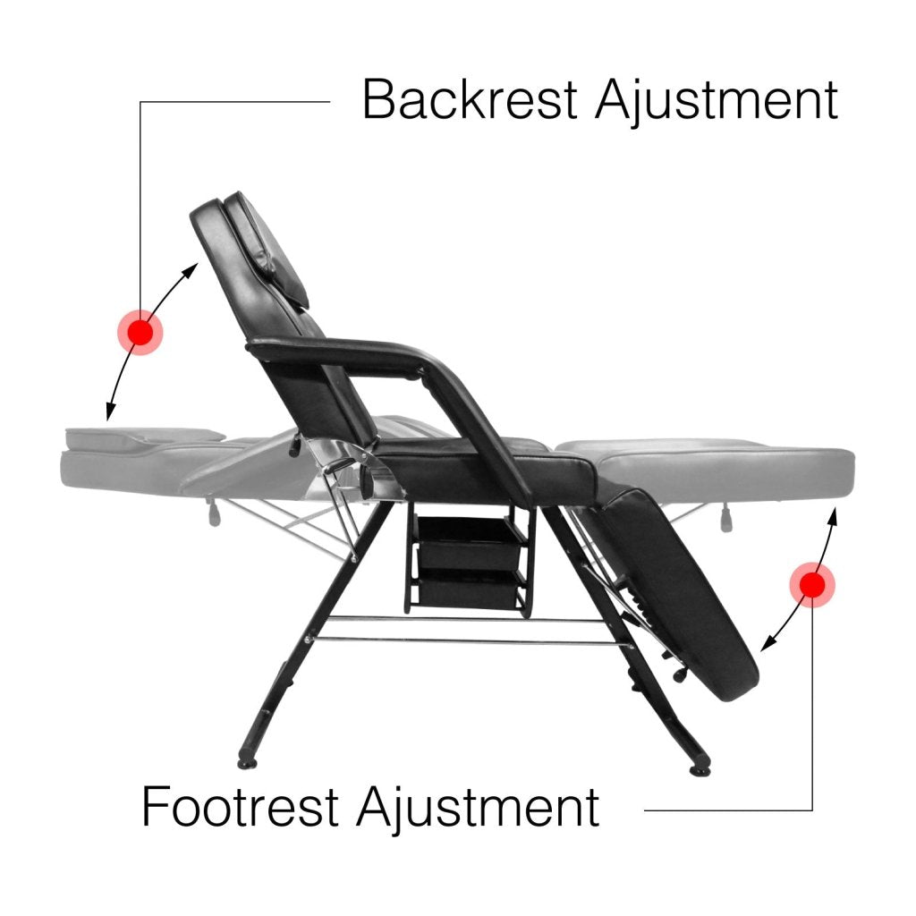 Professional SPA Beauty Facial Bed & Tattoo Chair with Storage (Model 901/902) - Perfect for Salon, Spa, and Tattoo Studio Use