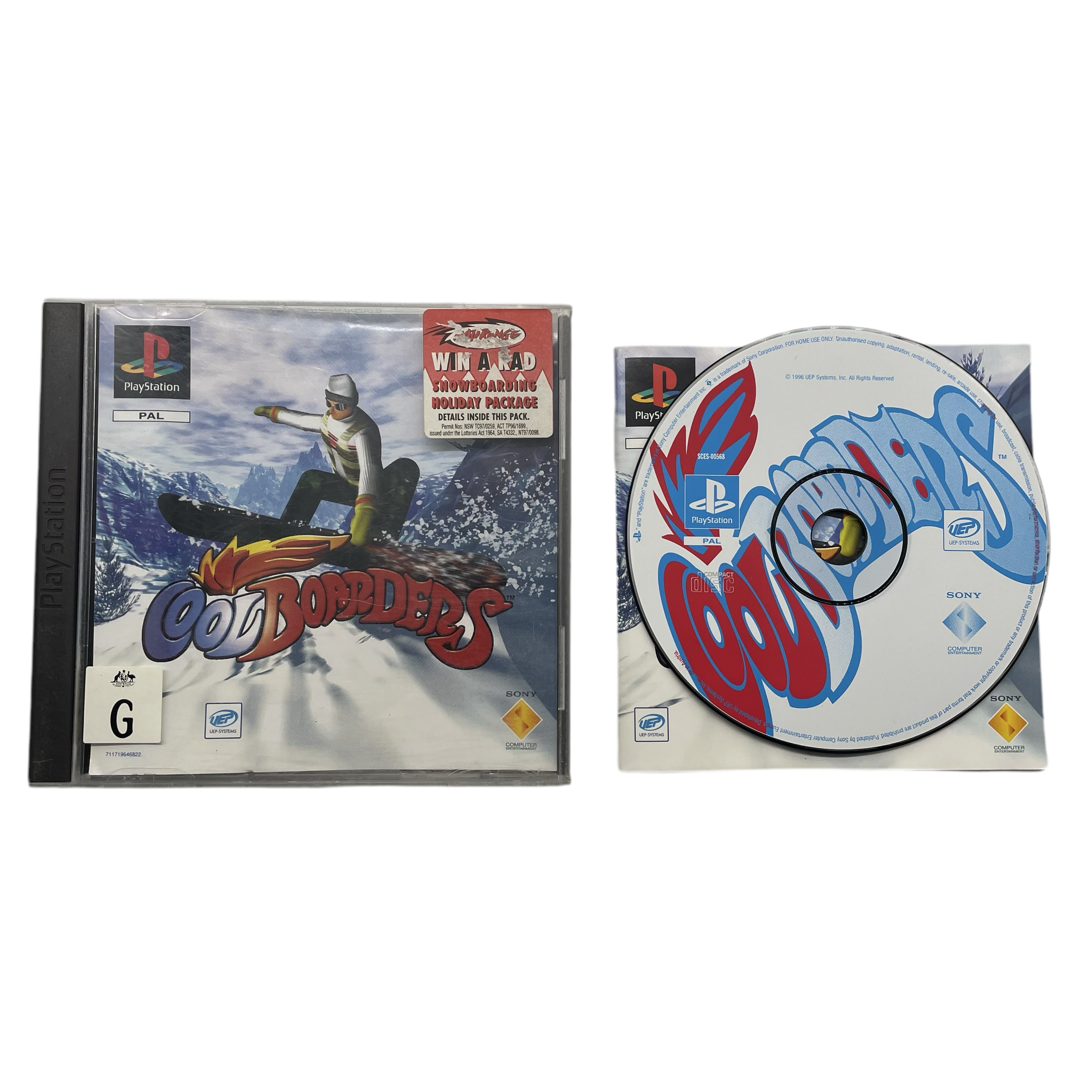 Coolboarders PlayStation 1 (PS1) Game - Complete with Original Manual - PAL Version - Classic 90s Snowboarding Video Game for Retro Gaming Enthusiasts - Perfect for Nostalgic Gaming Nights and Collector's Display