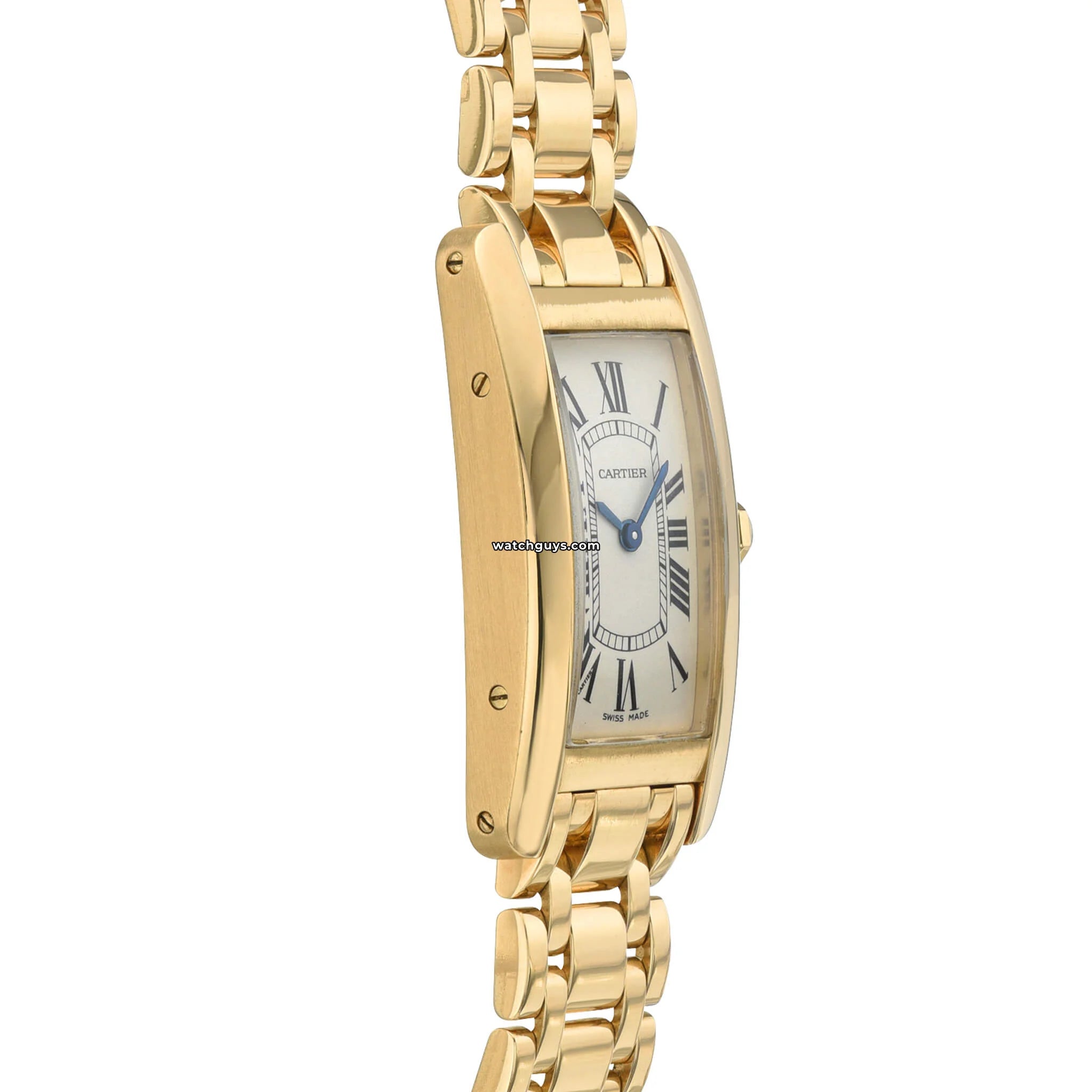 Cartier Tank Americaine W26015K2 18K Yellow Gold Luxury Watch - Perfect for Formal Events & Business Occasions