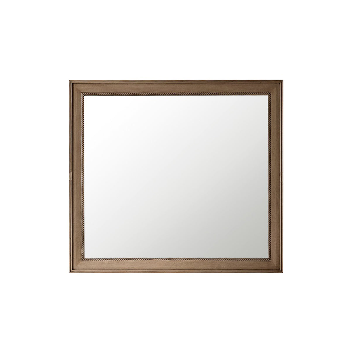 Bristol 44 Inch Rectangular Wall Mirror - White Washed Walnut Finish - Perfect for Living Room, Bedroom, or Entryway Decor