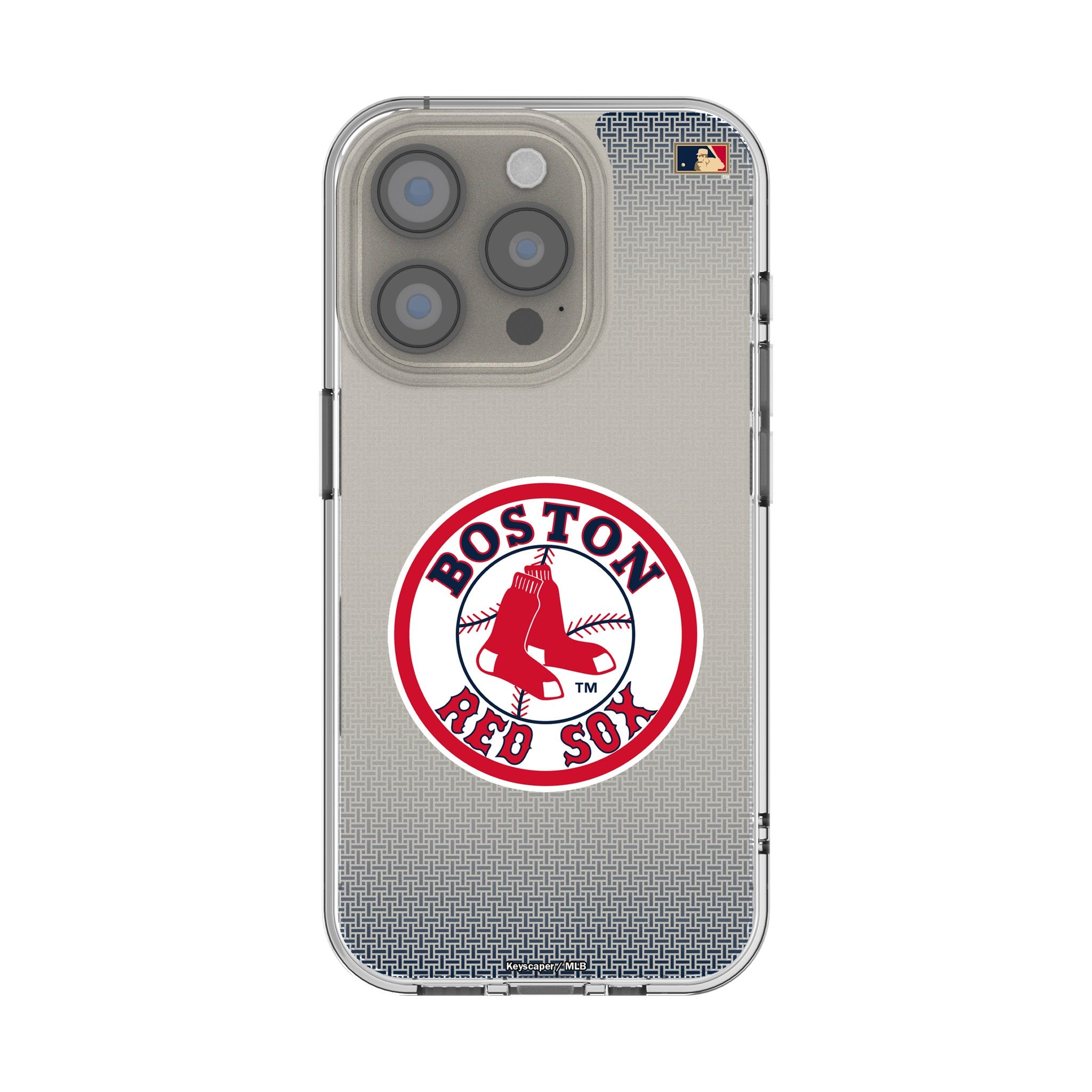 Boston Red Sox 1976-2008 Cooperstown Collection Linen Clear Phone Case for Apple iPhone - Perfect for Baseball Fans & iPhone Protection at Games, Work, or Daily Use