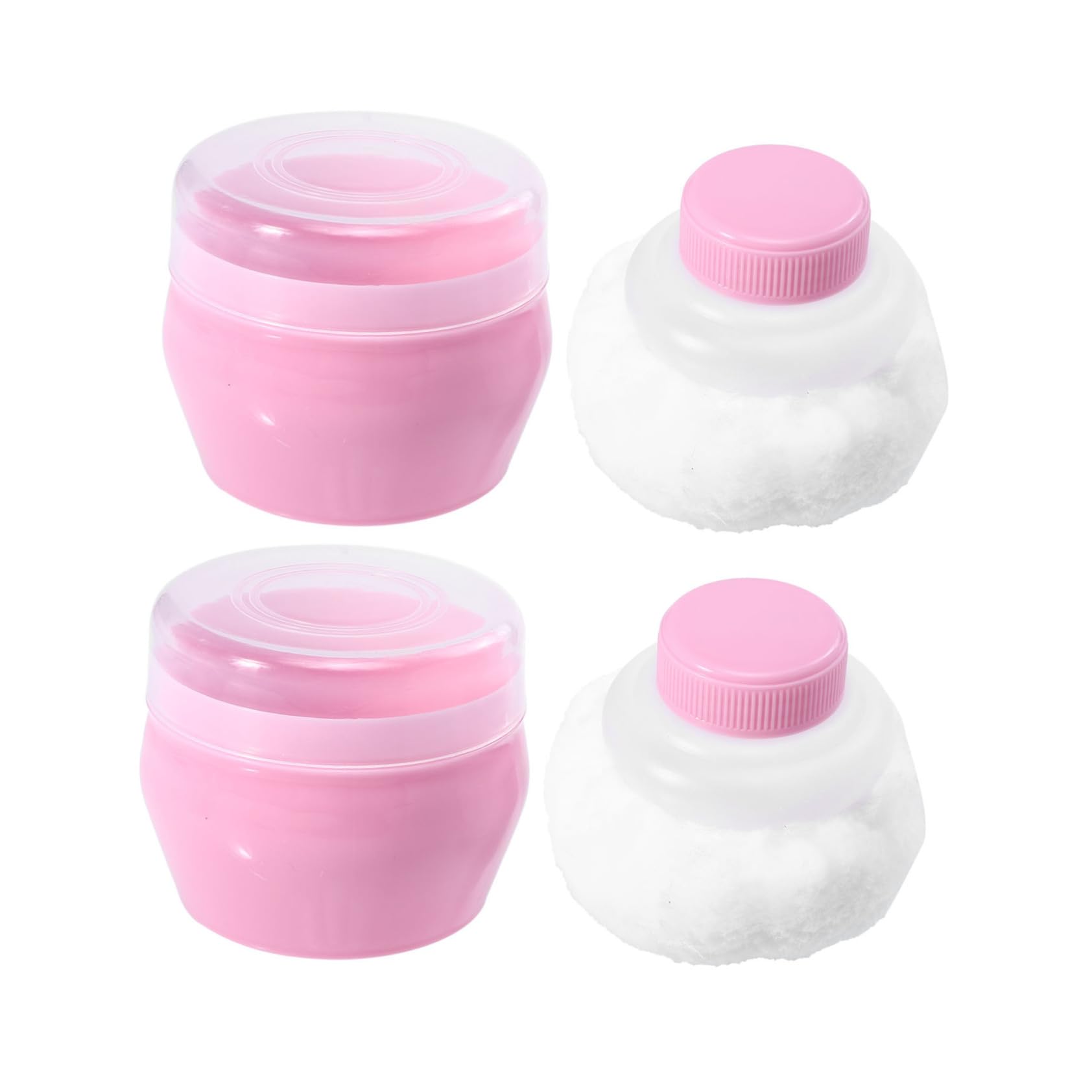 2 Pack Baby Powder Dispenser - Empty Talcum Powder Container for Infants & Toddlers, PP Plastic Powder Sponge Case - Perfect for Diaper Changes, Baby Care & Travel
