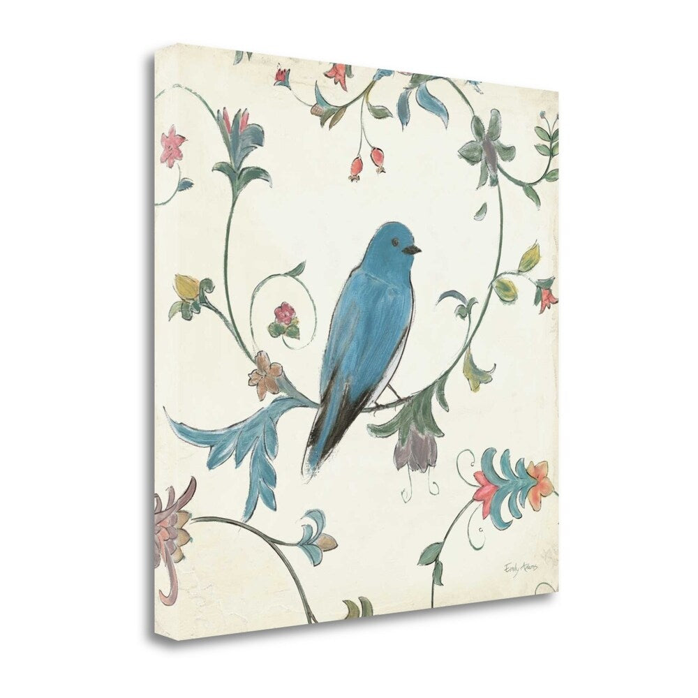 Birds Gem Fine Art Giclee Print by Emily Adams - Gallery Wrapped Canvas Wall Art Ready to Hang - Perfect for Living Room, Bedroom & Office Decor