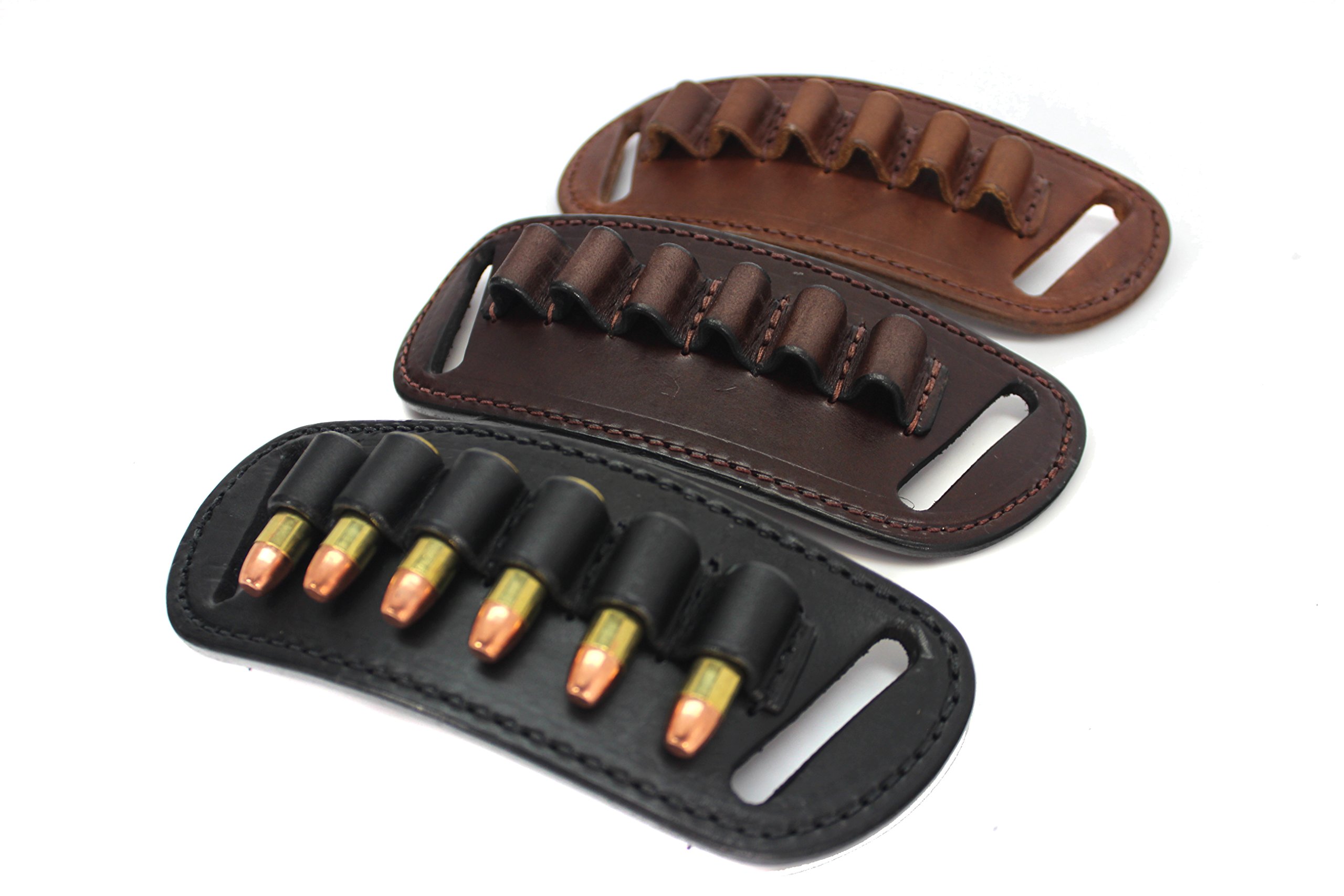 Daltech Force .38/.357 Caliber Cartridge Loop Holder Belt Slide Holster for Concealed Carry (CCW) - Ammo & Bullet Loops - Magazine Holster - Perfect for Range Shooting, Hunting & Personal Protection