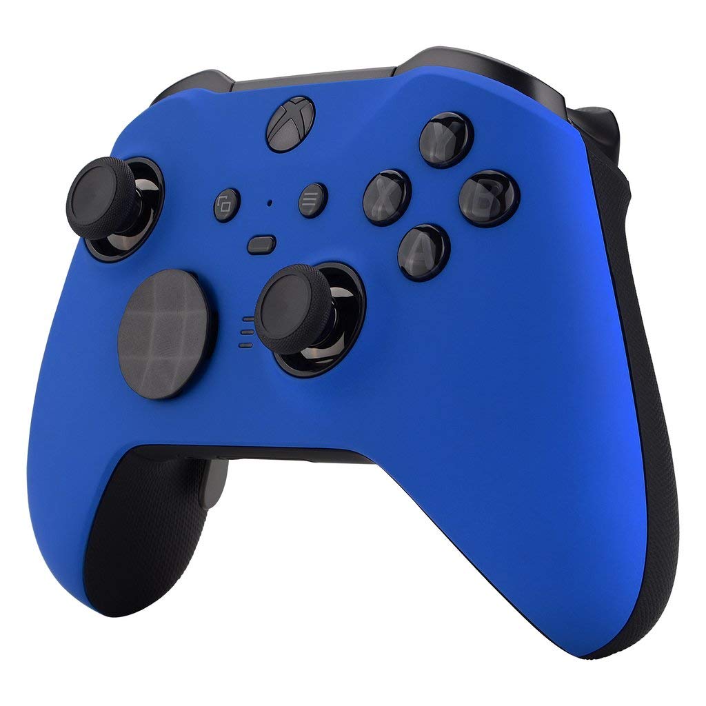 Soft Touch Blue Custom Controller for XBOX ONE ELITE Series 2 - Unmodded, Ergonomic Design for Enhanced Gaming Performance | Perfect for Competitive Gaming, Streaming & Long Play Sessions