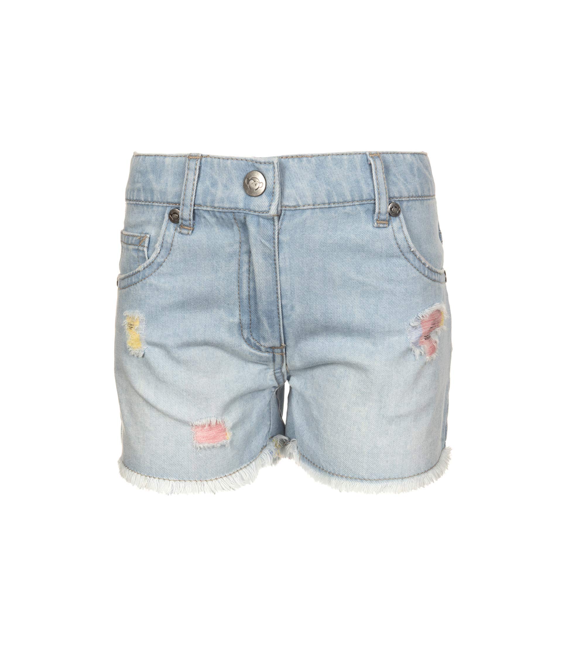 Appaman Girls' Denim Rhodes Shorts with Rainbow Patches - Toddler to Big Kids Sizes | Playtime & Casual Outfits for Active Girls