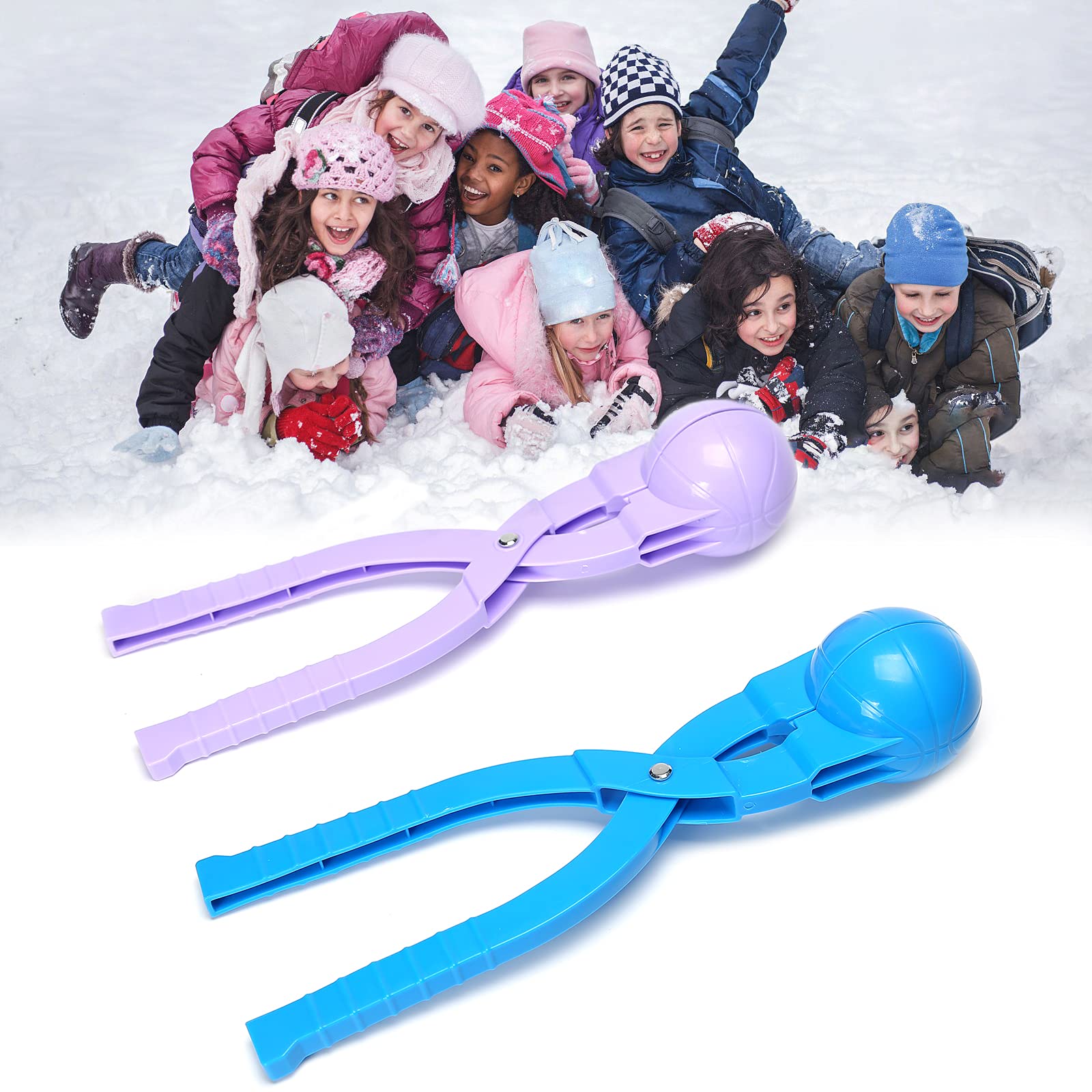 Snowball Maker Tool for Kids - Winter Outdoor Snowball Fight Games (2 Pack)