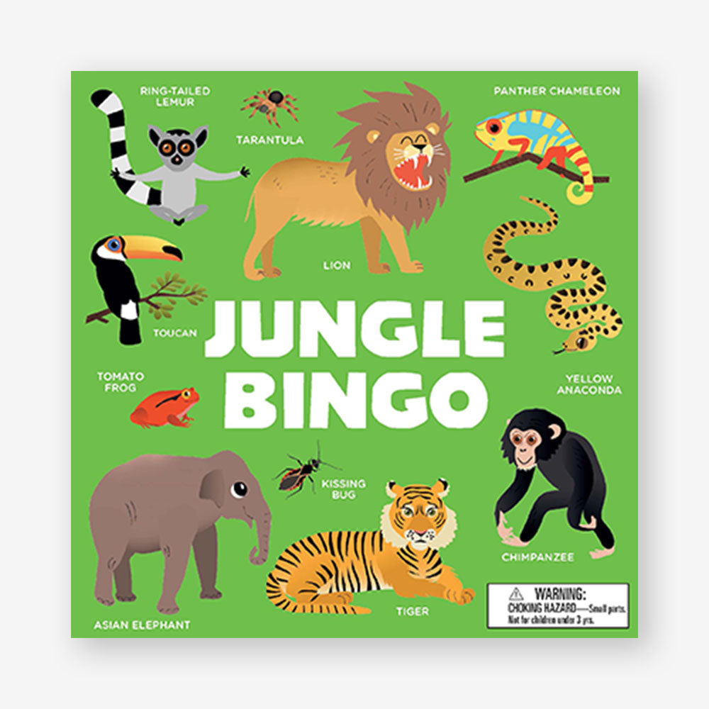 Bingo Board Game Jungle - Fun Family Game Night Activity for Kids & Adults - Perfect for Parties, Classroom, and Travel